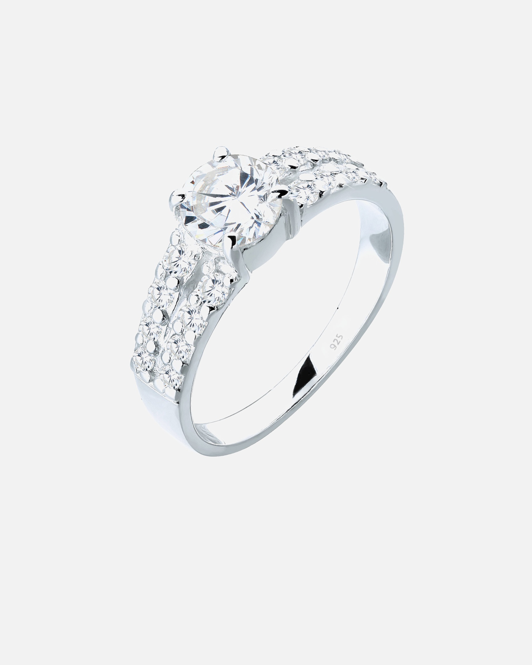 Ring für Weiblich Elli Solitär Zirkonia 925 Sterling Silber 52