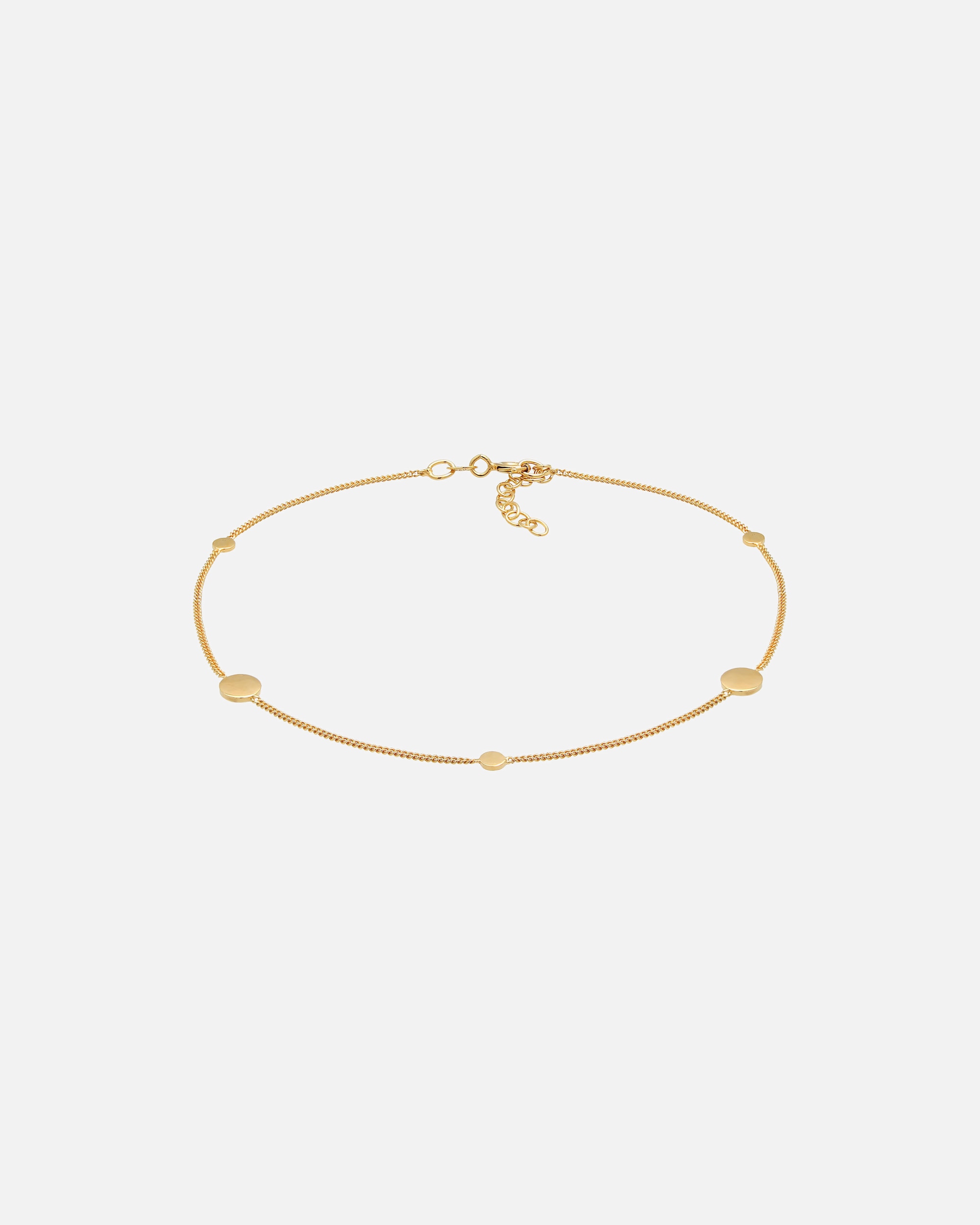 Fußschmuck für Weiblich Elli Coin Kreis Disc Trend Minimal 925 Sterling Silber 1 Stück