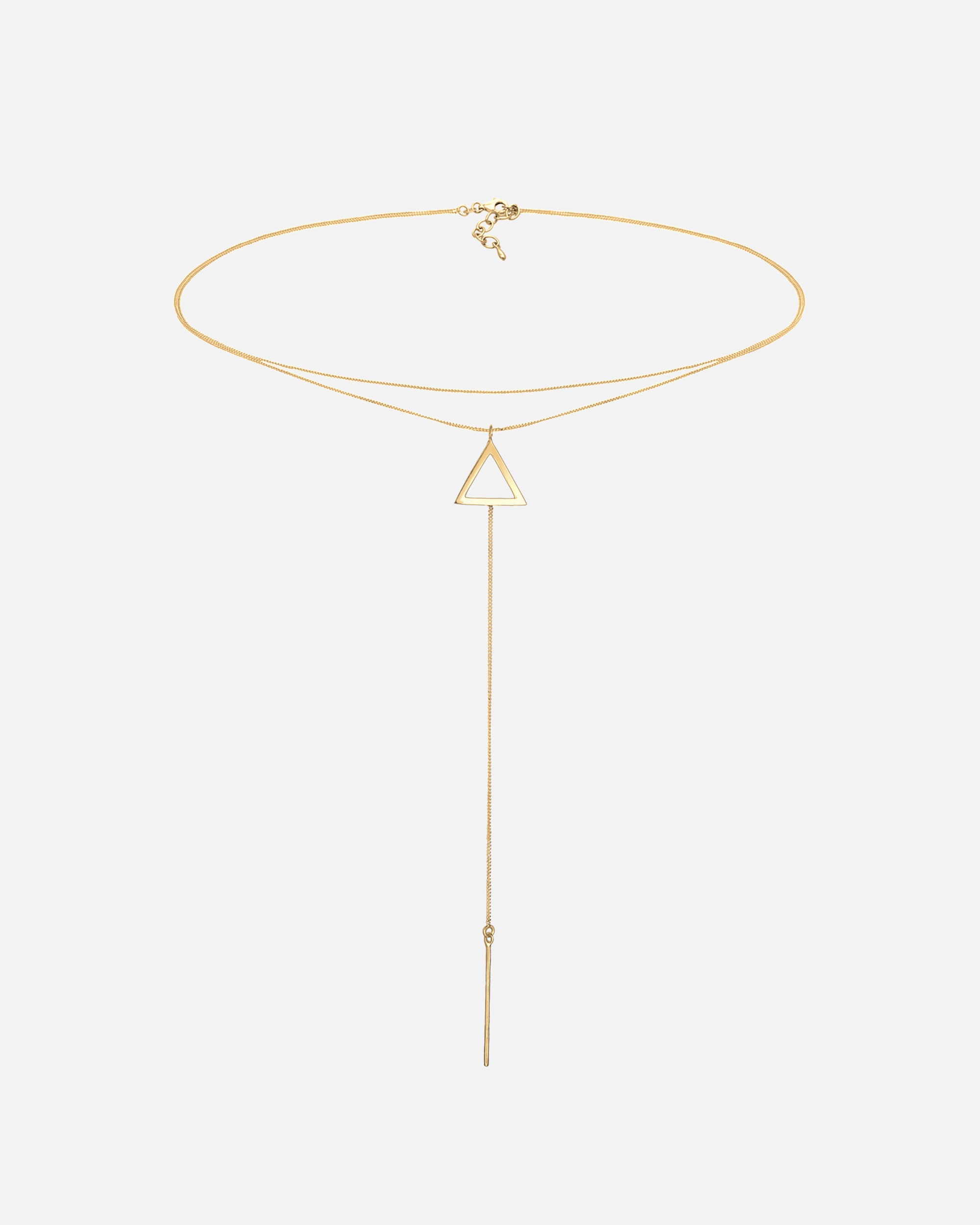 Halskette für Weiblich Elli Choker Y-Kette Dreieck 925 Sterling Silber 1 Stück