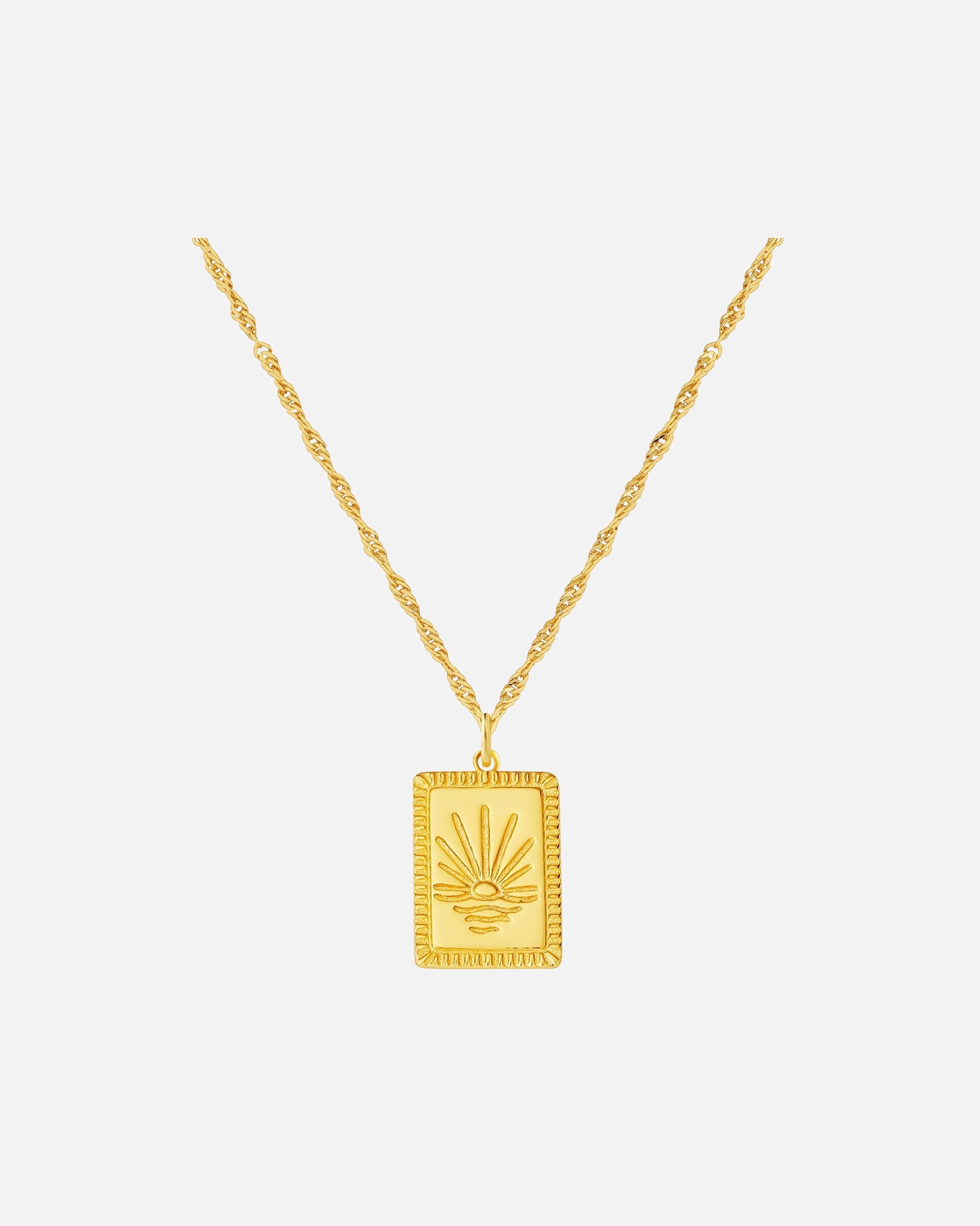 Halskette für Weiblich Halskette Sonnenuntergang aus Sterling Silber in gelbgold 40,0 cm Basiskette + 5,0 cm Verlängerung