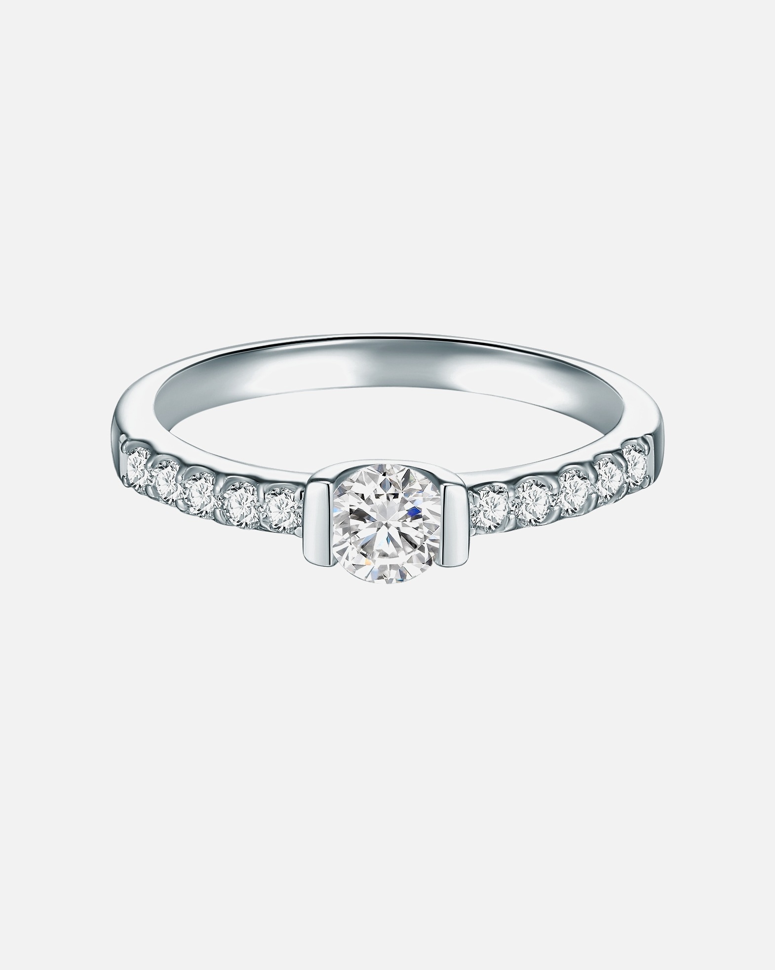 Ring für Weiblich Trilani Ring aus Sterling Silber in silber mit Zirkonia 56