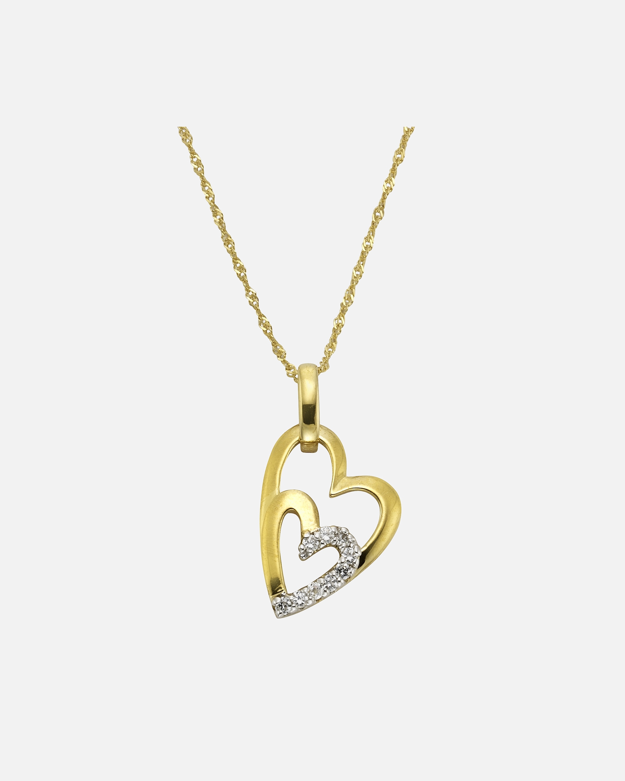 Halskette für Weiblich Celesta Halskette 375/- Gold Zirkonia weiß 43cm