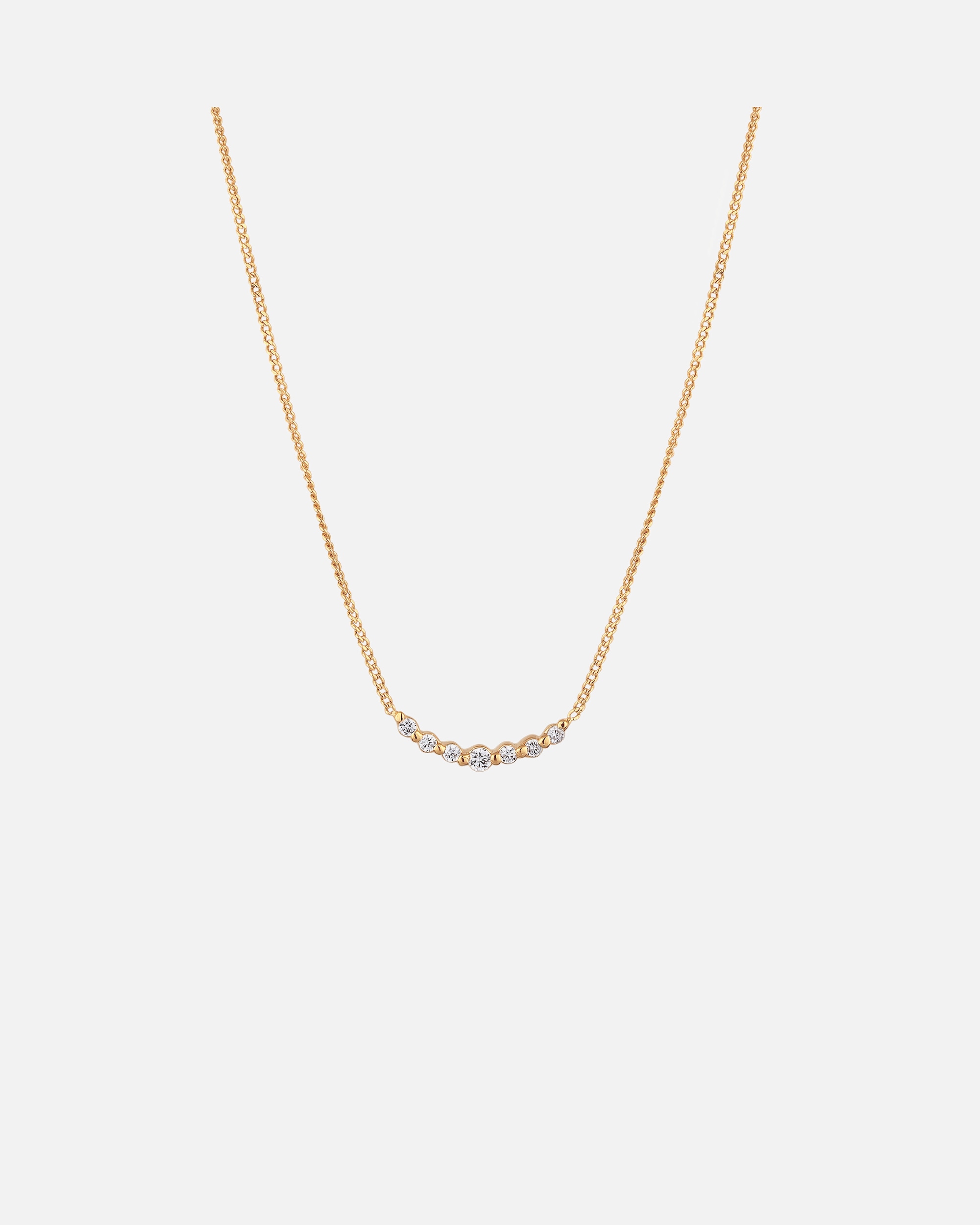 Halskette für Weiblich Elli DIAMONDS Laborgezüchtete Diamanten Weiß (0.035 ct) 925 Sterling Silber goldfarben