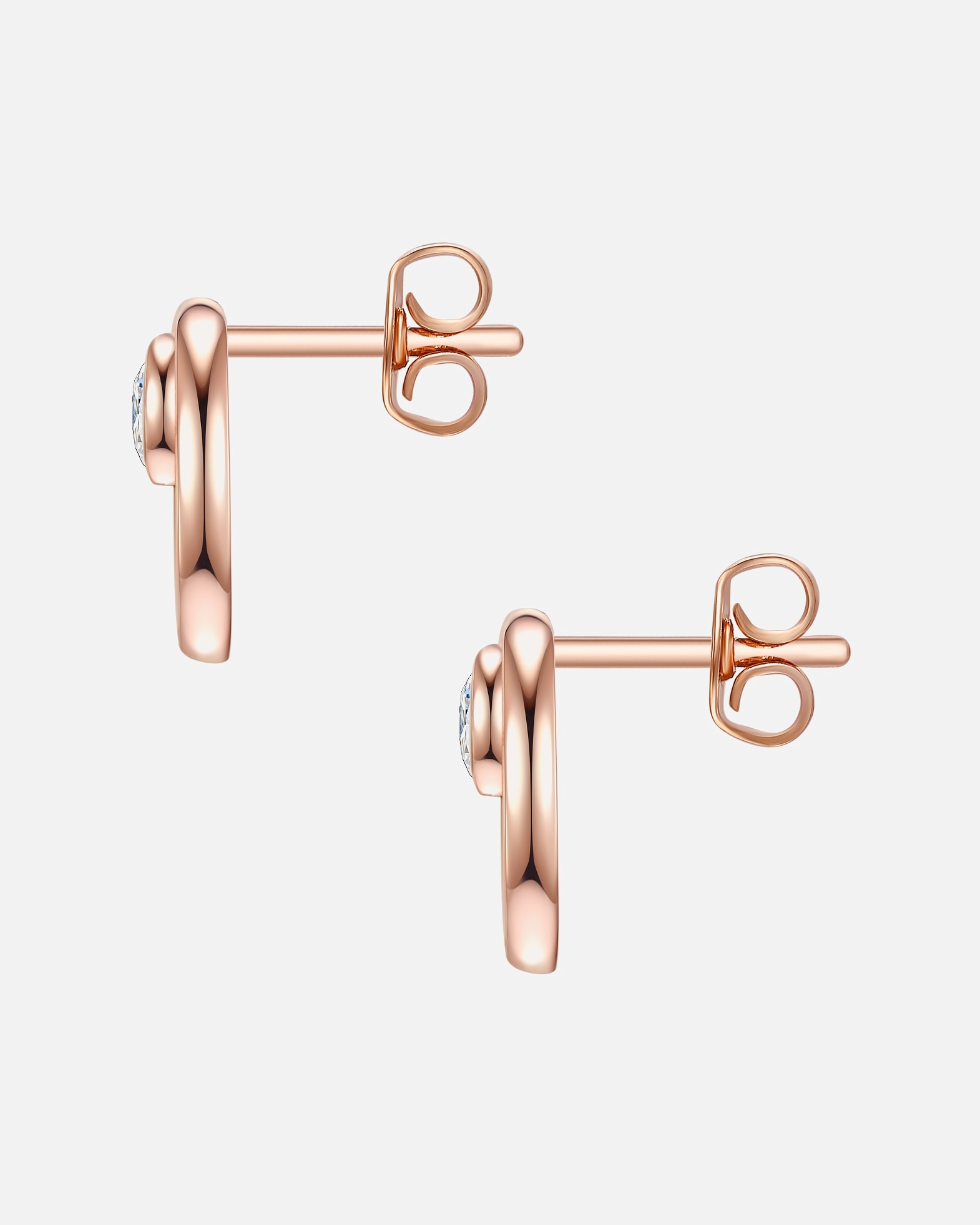 Ohrringe für Weiblich Rafaela Donata Ohrstecker Sterling Silber Zirkonia in Roségold 1 Stück