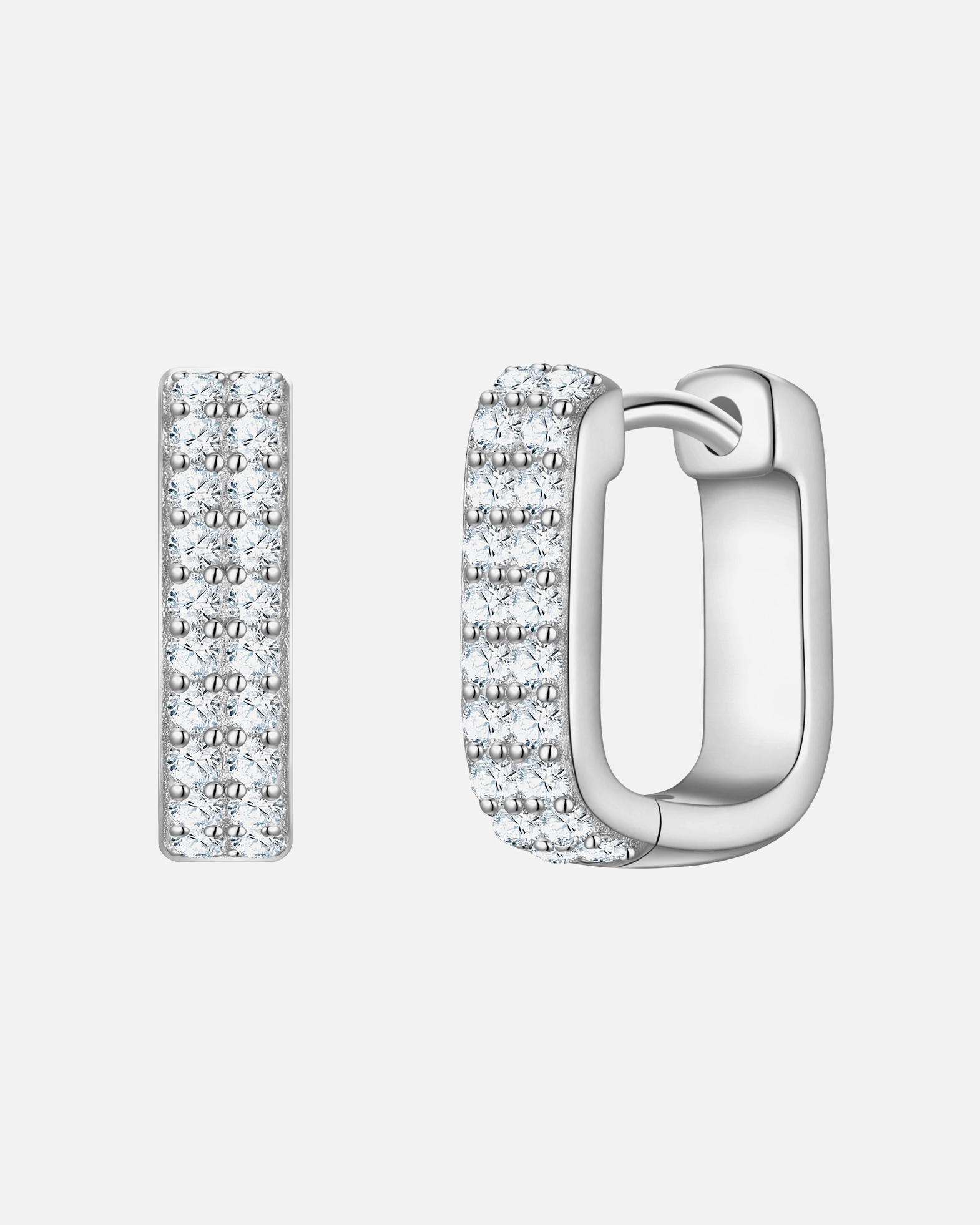 Creolen für Weiblich Glanzstücke München Creolen aus Sterling Silber in silber mit Zirkonia 11,8 mm