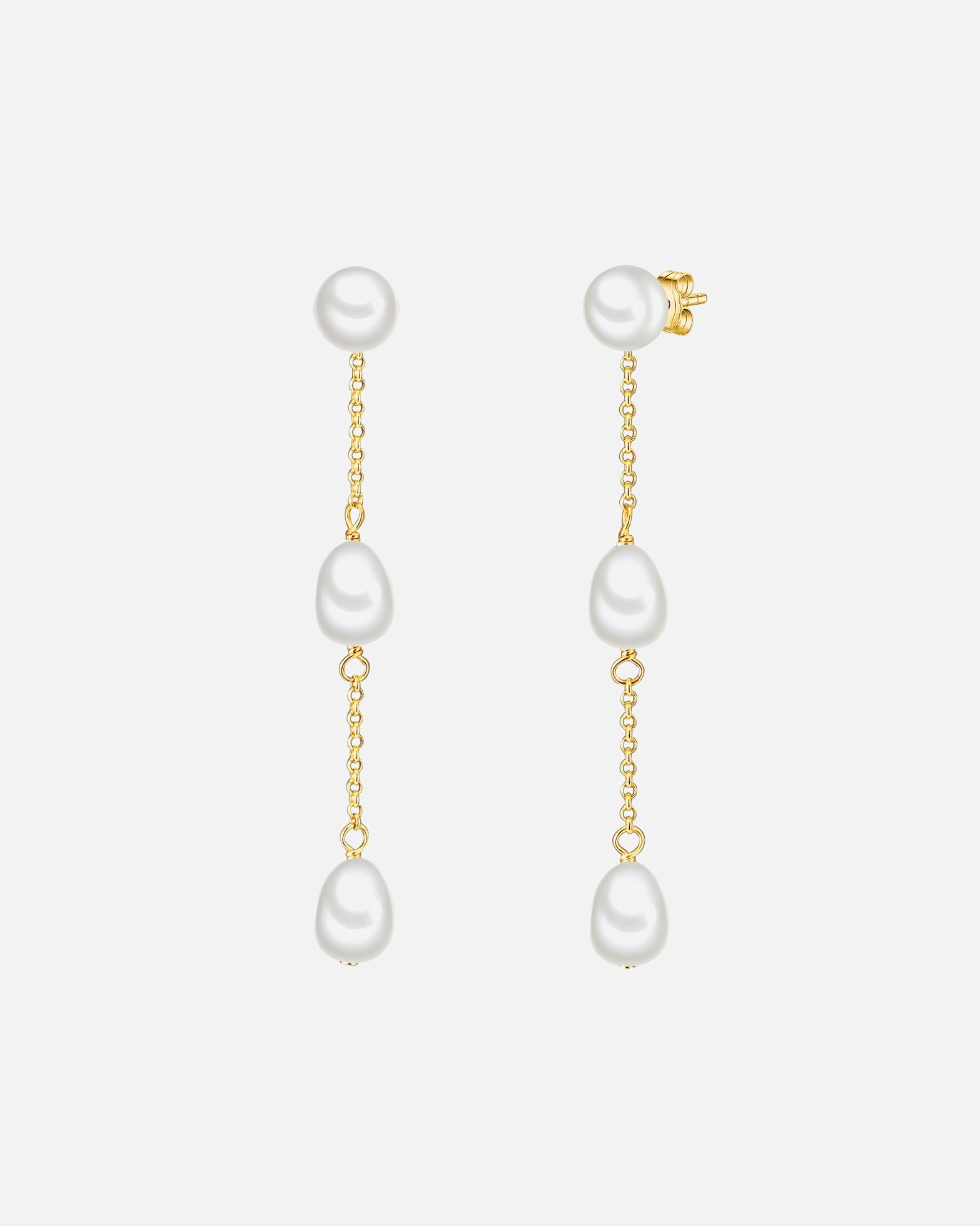 Ohrringe für Weiblich Valero Pearls Perlen-Ohrhänger aus Sterling Silber in silber mit Süßwasser-Zuchtperle 1 Stück