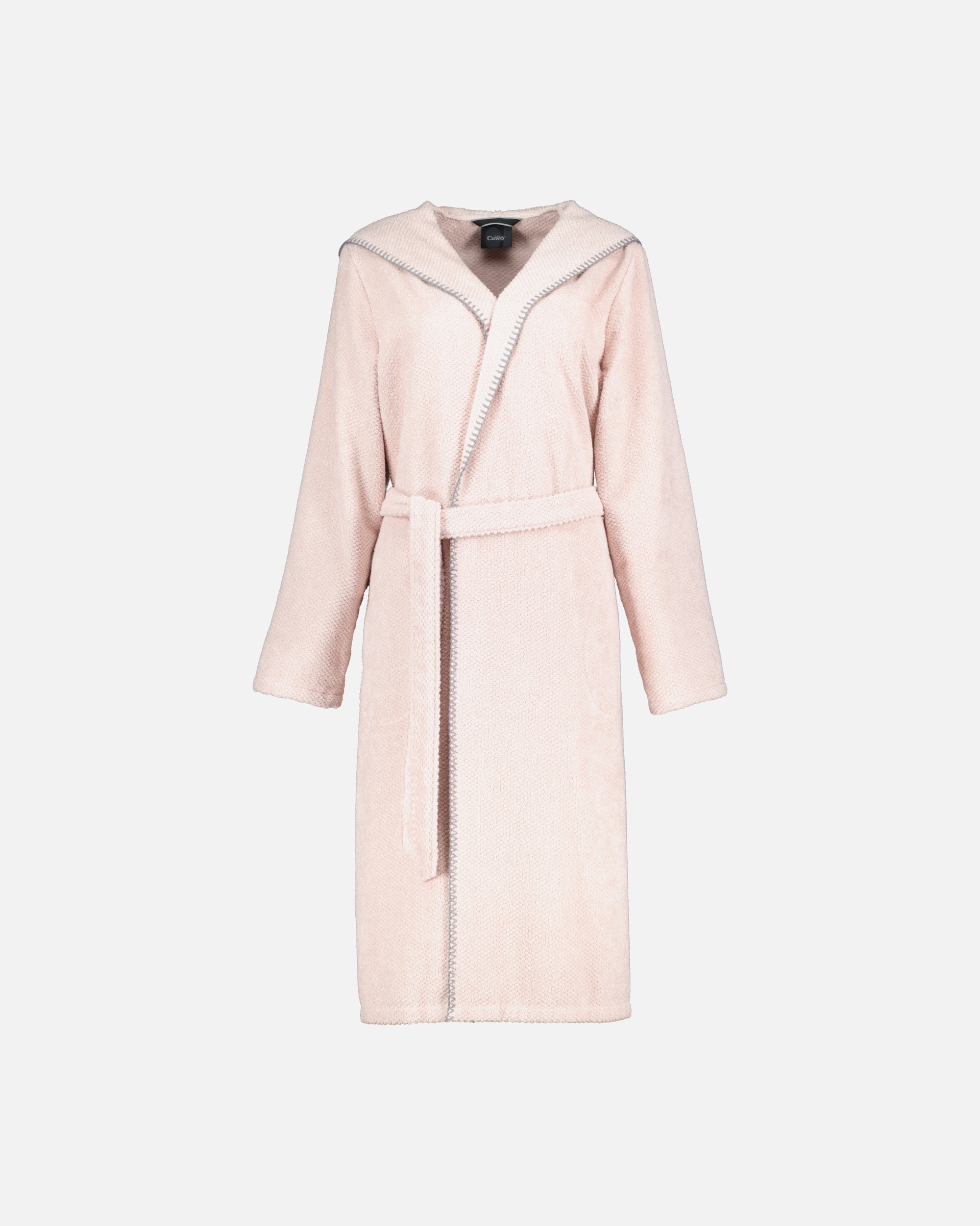 Bademantel für Unisex Cawö Cawö Bademäntel Damen Kapuze Kapuze 6219 puder - 383 L