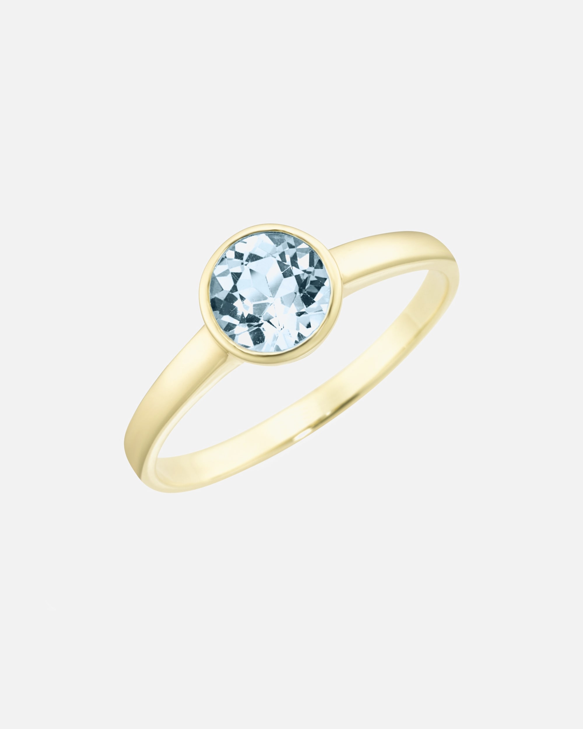 Ring für Weiblich Luigi Merano Ring mit Blautopas, Gold 375 54