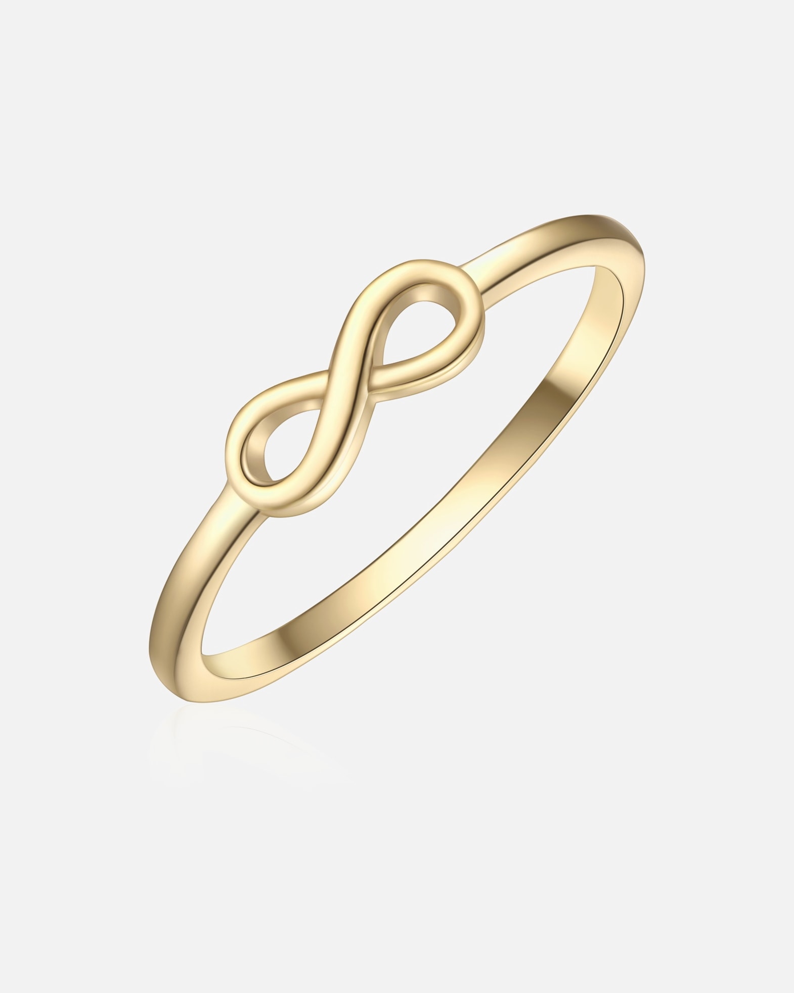 Ring für Weiblich Glanzstücke München Ring Infinity aus Sterling Silber in gelbgold 54