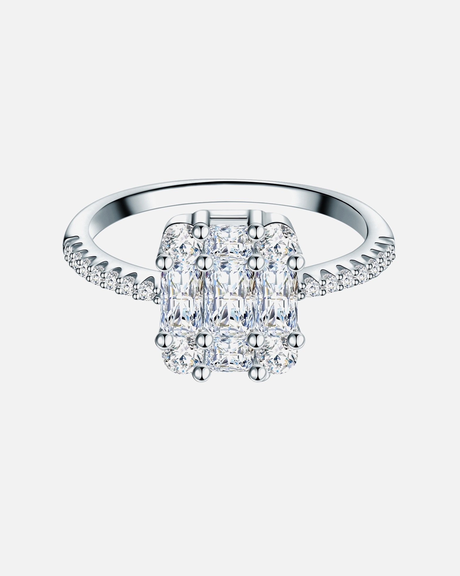 Ring für Weiblich Trilani Ring aus Sterling Silber in silber mit Zirkonia 56