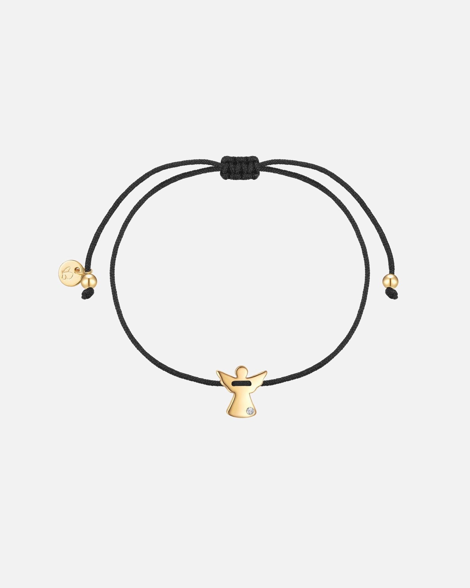 Armband für Weiblich Glanzstücke München Armband Engel aus Sterling Silber in gelbgold mit Lab Grown Diamond 15,0 - 22,0 cm, flexibel einstellbar