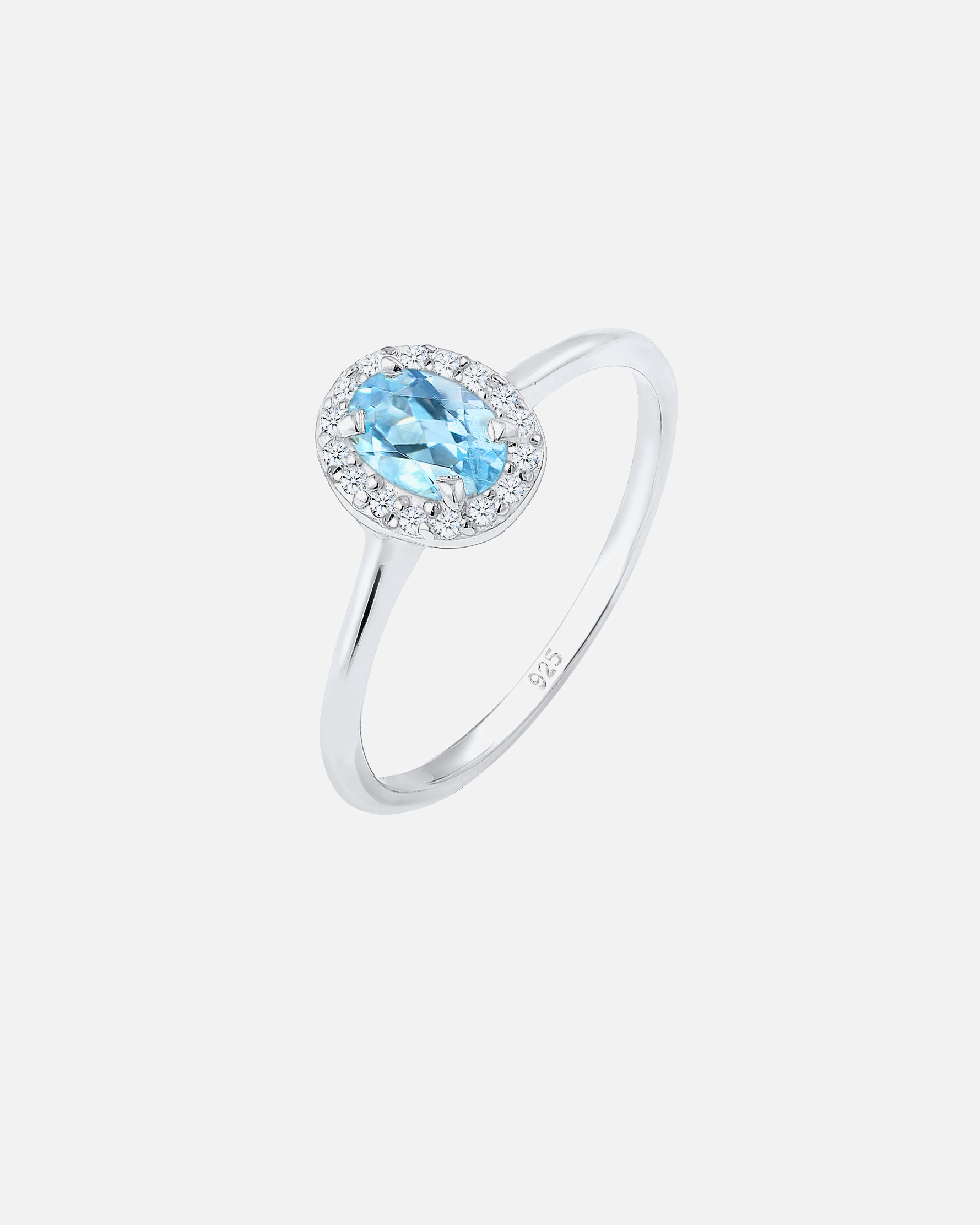 Ring für Weiblich Elli DIAMONDS Verlobungsring Topas Diamant (0.08 ct.) 925 Silber 54
