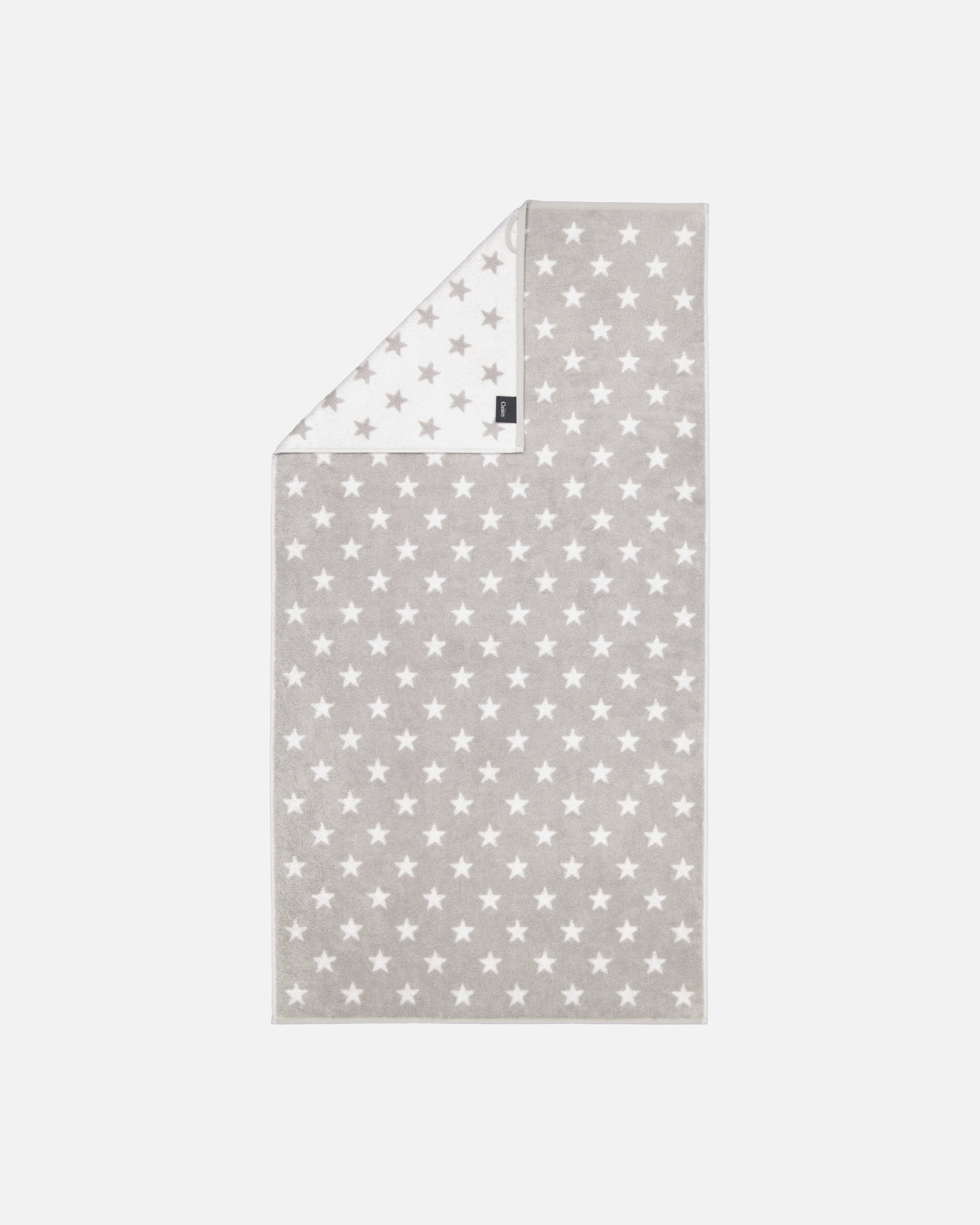 Handtuch für Unisex Cawö Cawö Handtücher NEW STARS Sterne klein 6261 platin/weiß - 76 Duschtuch 70x140 cm