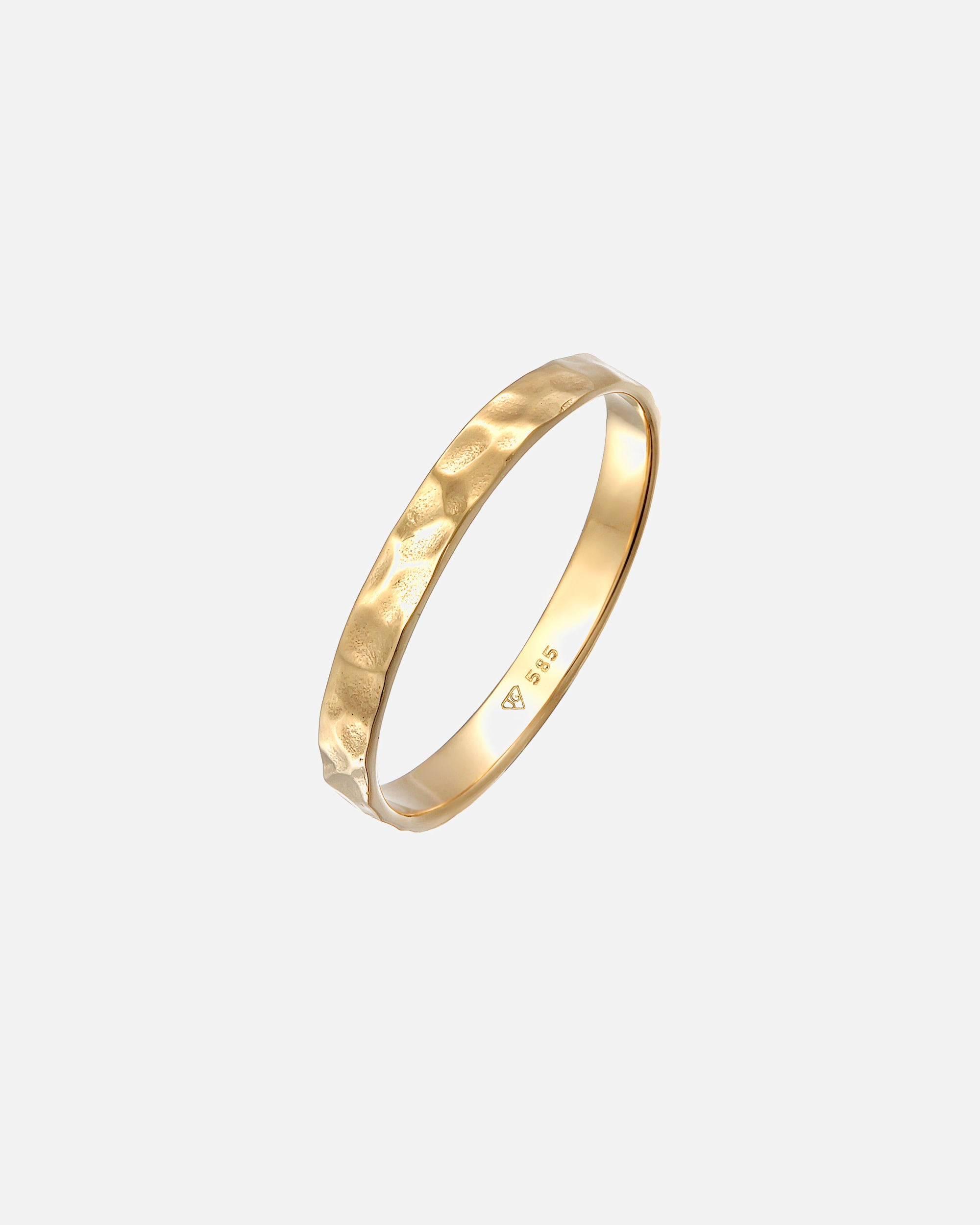 Ring für Weiblich Elli PREMIUM Bandring Freundschaftsring Ehering 585er Gelbgold 52