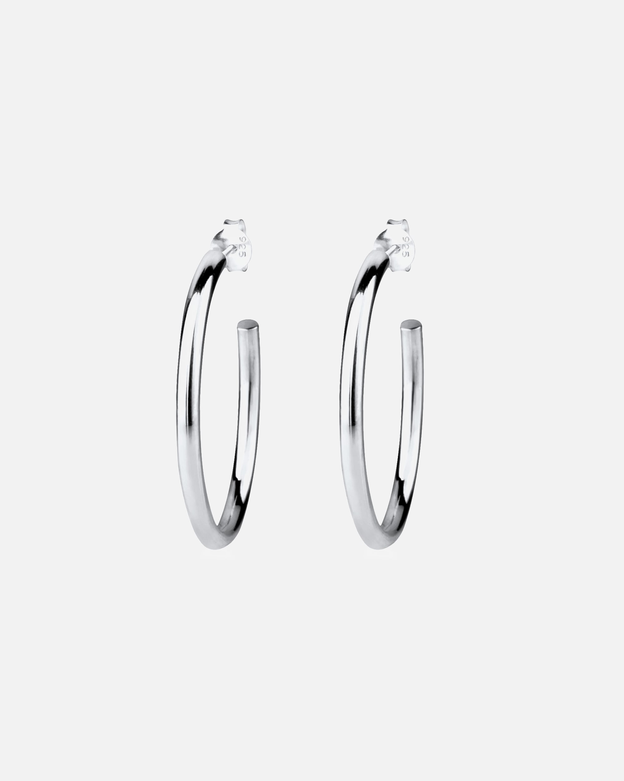Ohrringe für Weiblich Elli Creolen Basic 925 Silber Silber