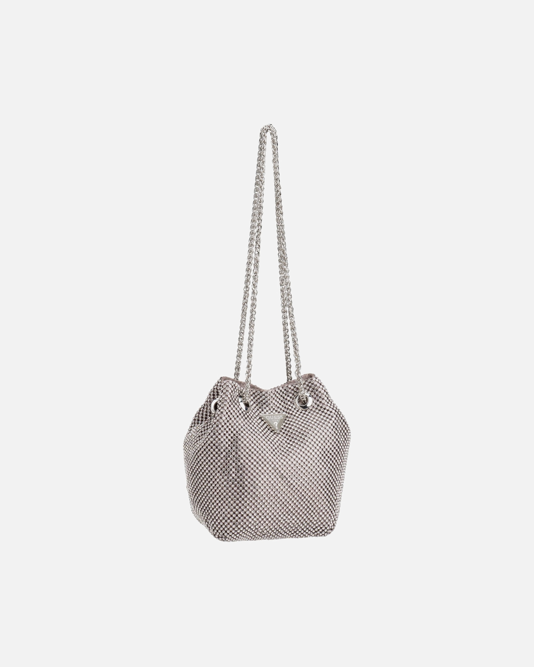 Handtasche für Weiblich GUESS Handtasche Zalina Pouch silver