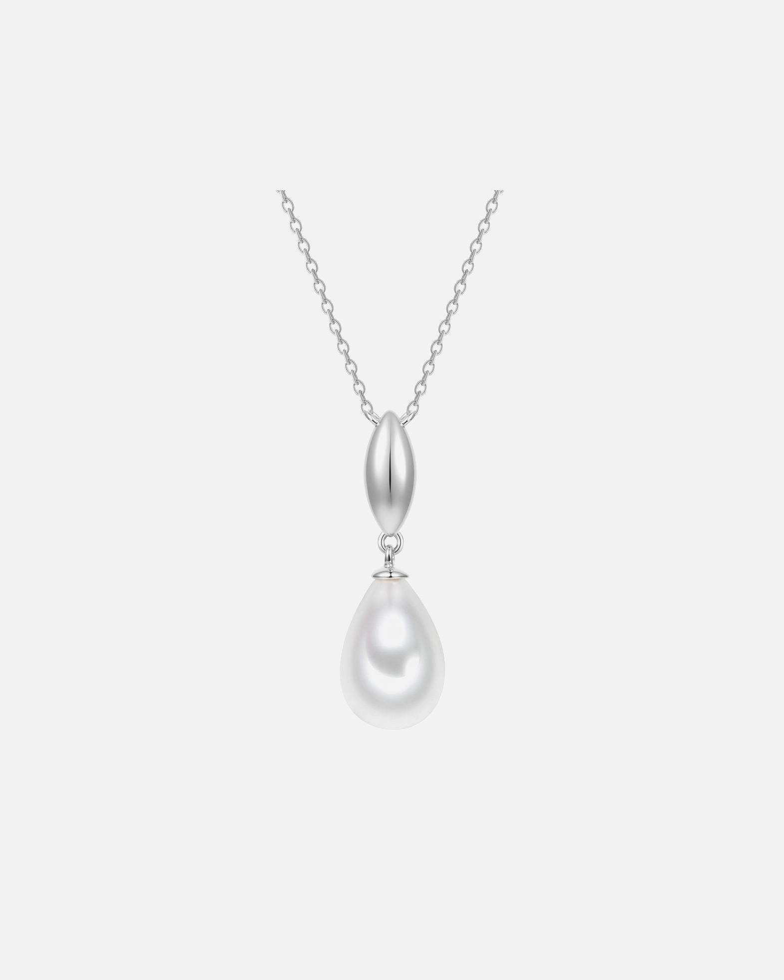 Halskette für Weiblich Lulu & Jane Perlen-Kette aus Messing in silber mit Glasperle 40,0 cm Basiskette + 7,0 cm Verlängerung