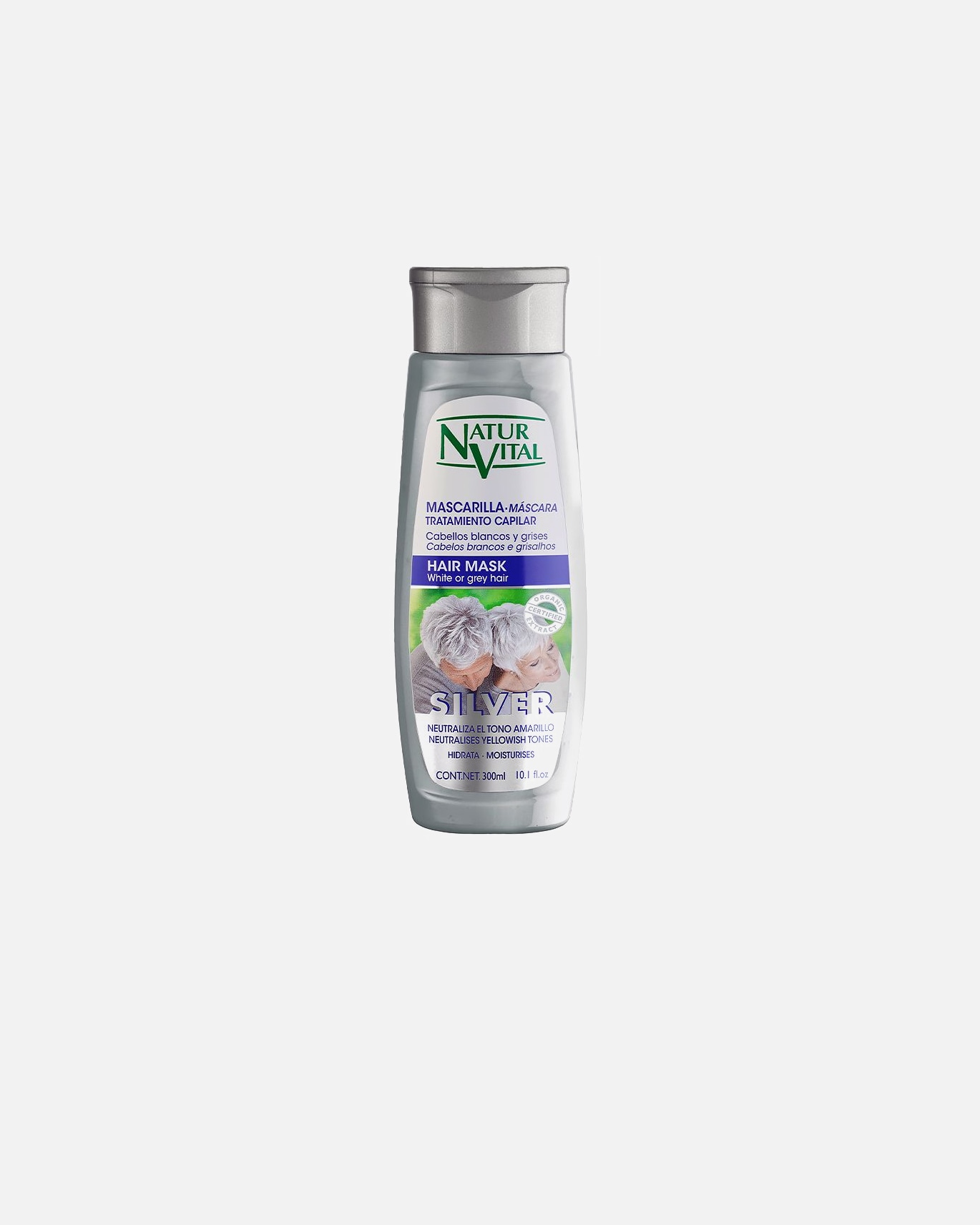 Haarmaske für Weiblich Natur Vital MASCARILLA SILVER white or gray hair 300 ml