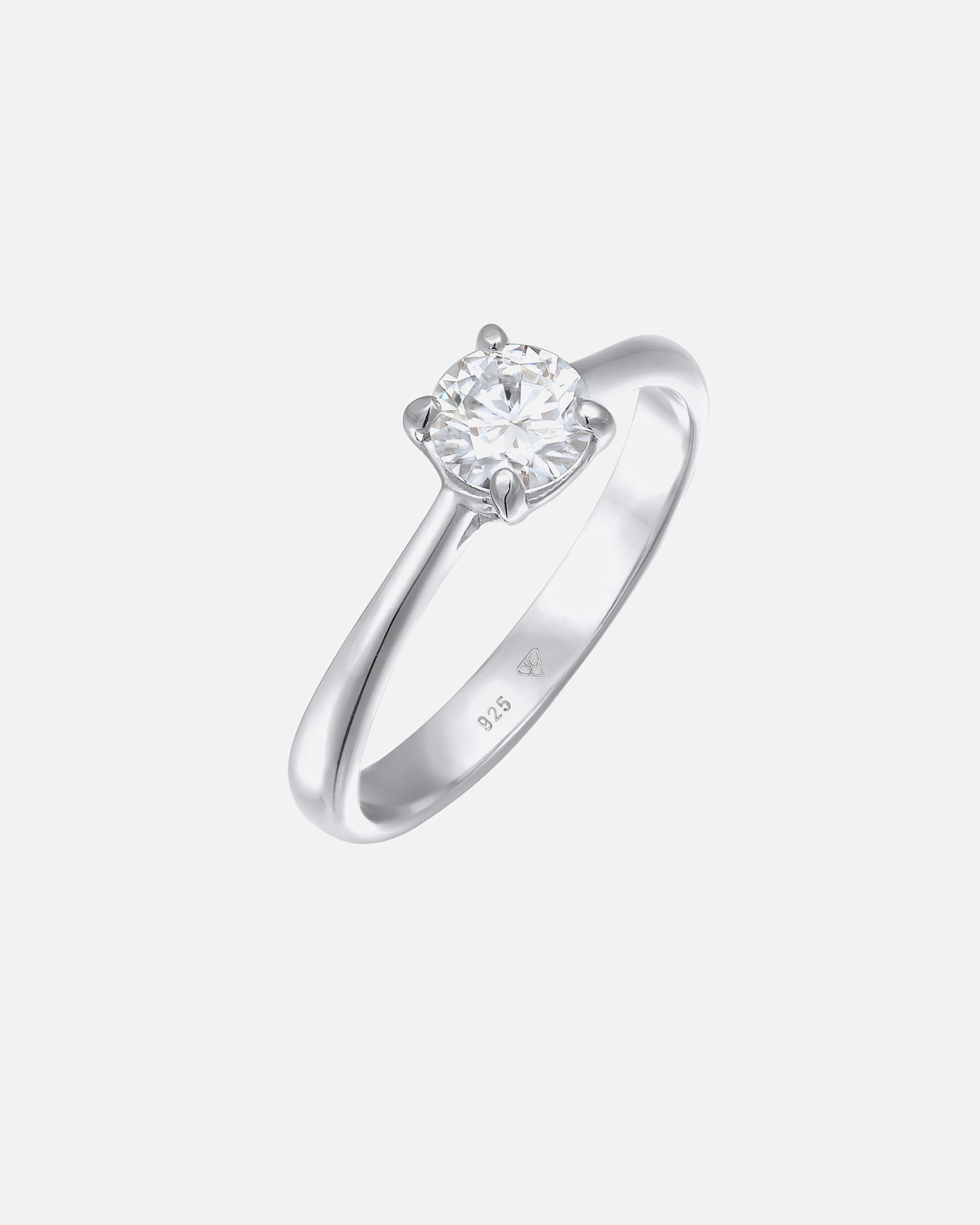 Ring für Weiblich Elli PREMIUM Moissanite Solitär Verlobungsring 925 Silber 54