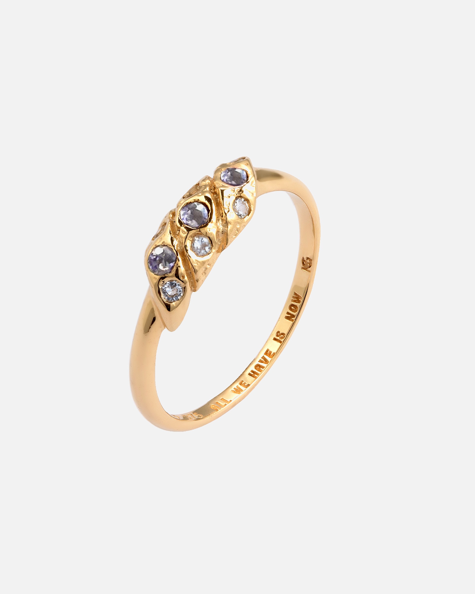 Ring für Weiblich Haze & Glory Default Brand Line Mondstein Lolith 375 Gelbgold - Reef Ring 58
