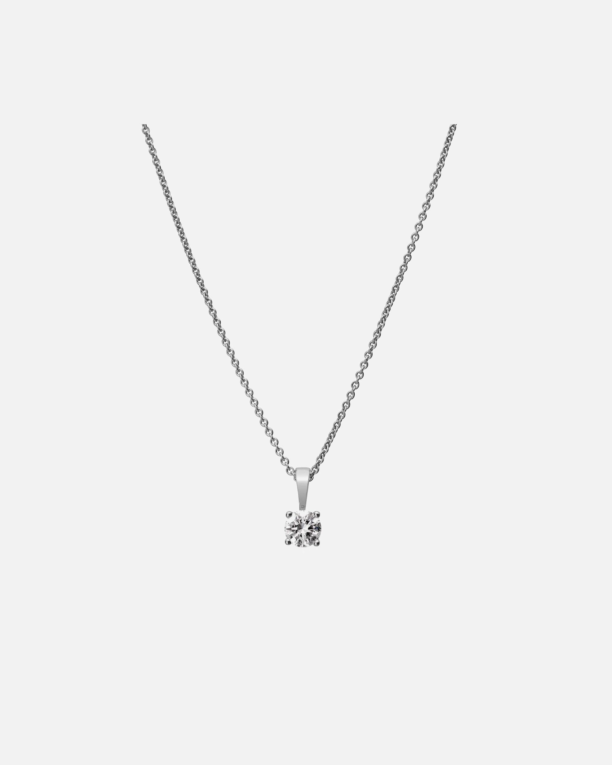 Halskette für Weiblich Lyomi Default Brand Line Anhänger mit Kette 585/- Gold Diamant Lab Grown weiß 0,50ct. weiß