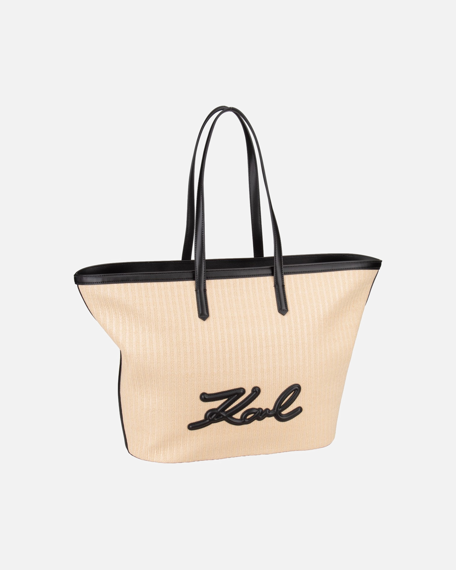 Shopper für Weiblich Karl Lagerfeld Shopper K/Signature Raffia MD Tote Natural/Black