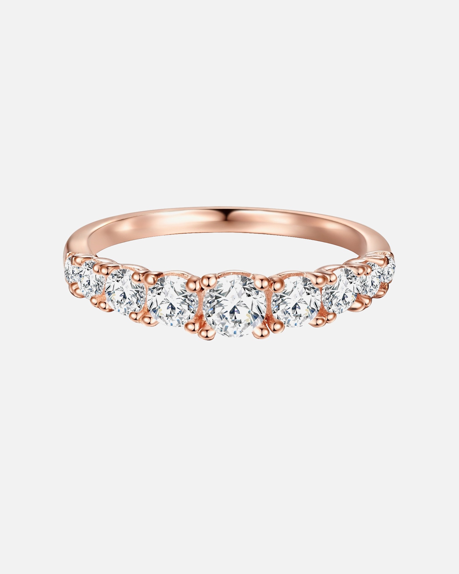Ring für Weiblich Trilani Ring aus Sterling Silber in roségold mit Zirkonia 50