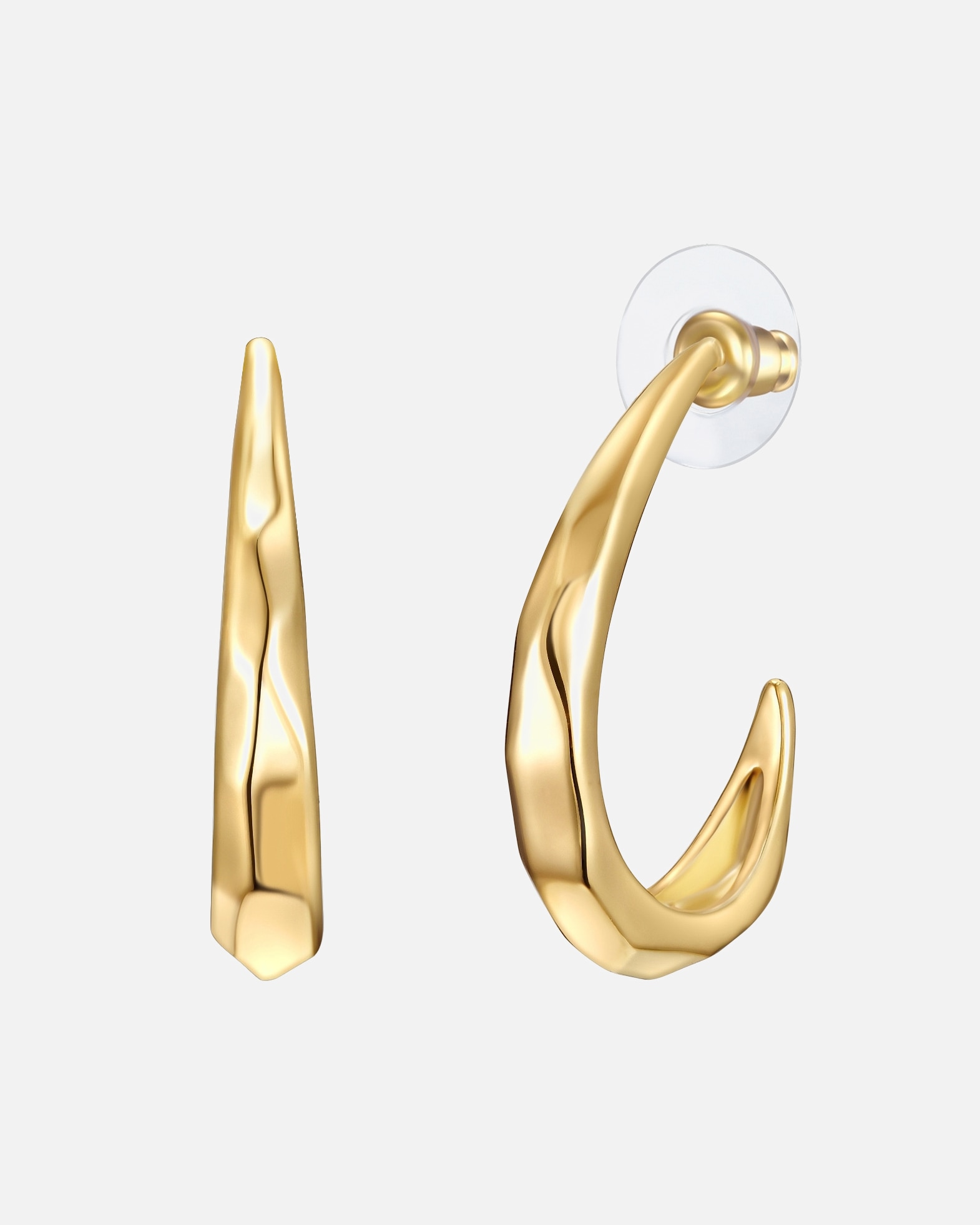 Creolen für Weiblich Lulu & Jane Creolen aus Metall in Gelbgold 1 Stück