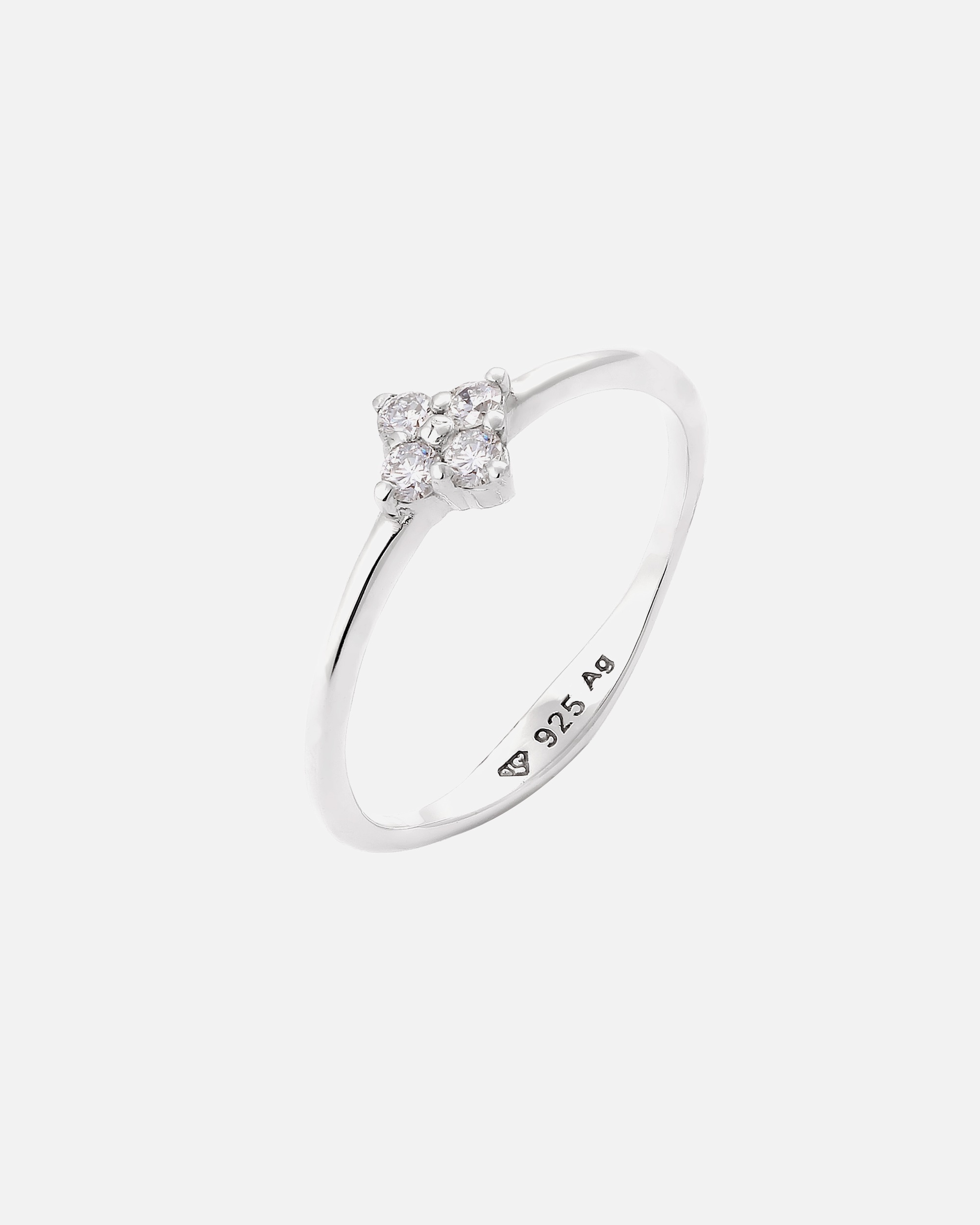 Ring für Weiblich Elli DIAMONDS Laborgezüchtete Diamanten Weiß (0.14 ct) 925 Sterling Silber 52