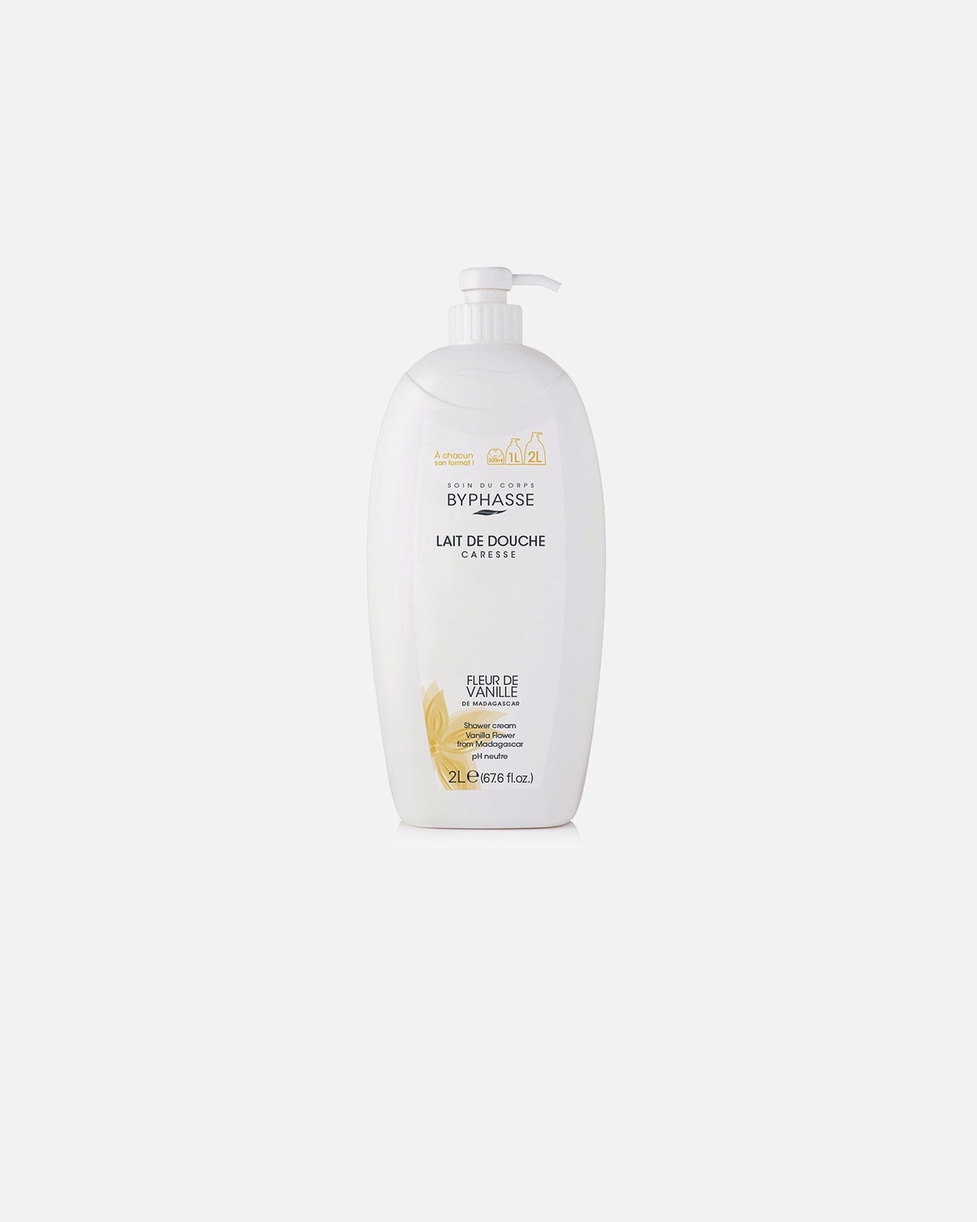 Duschgel für Unisex Byphasse CARESSE Duschgel Vanilleblüte 2000 ml