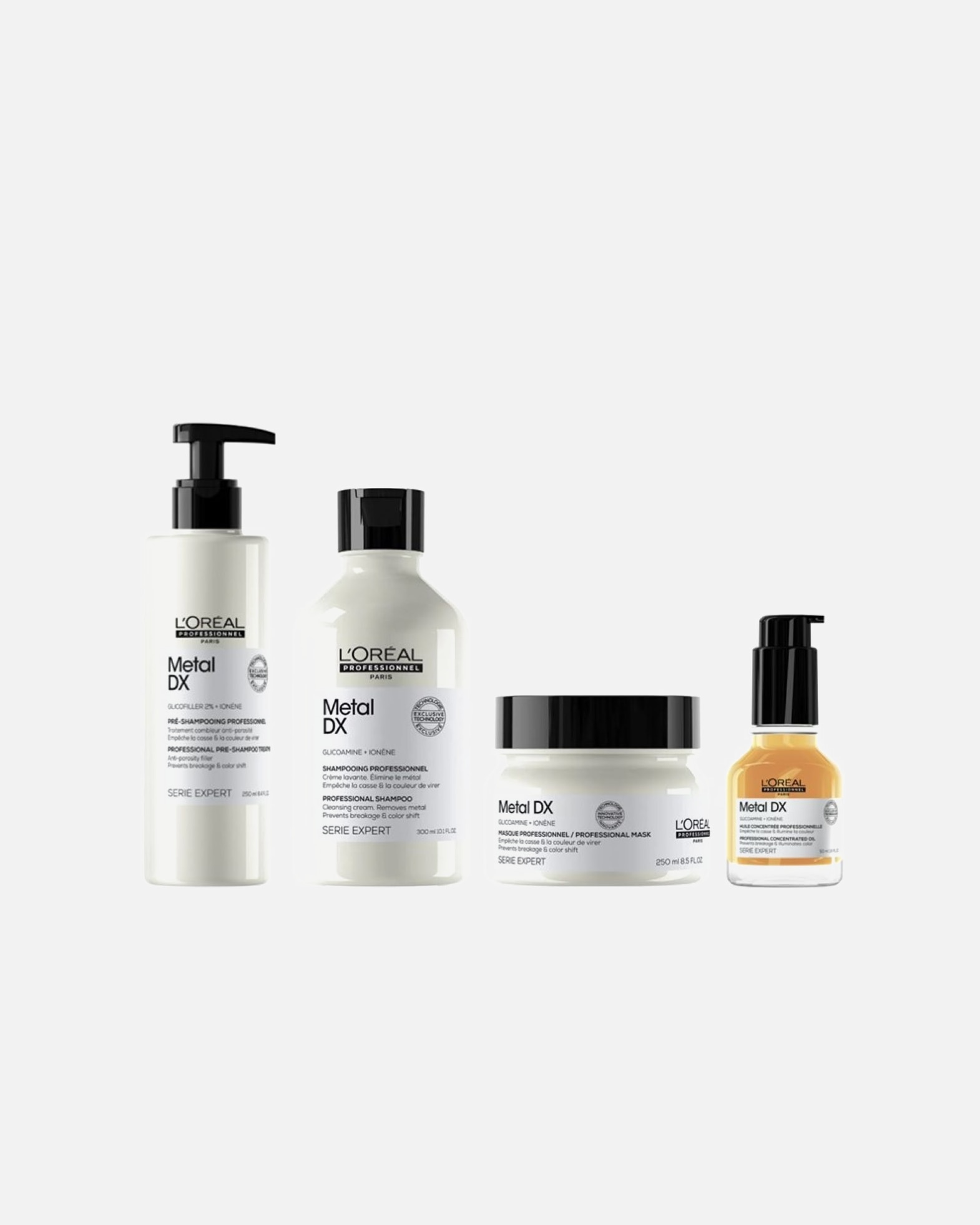 Haarpflegeset für Weiblich L´Oréal Professionnel Paris Metal DX Pre-Shampoo 4er Set Oil 1 Stück