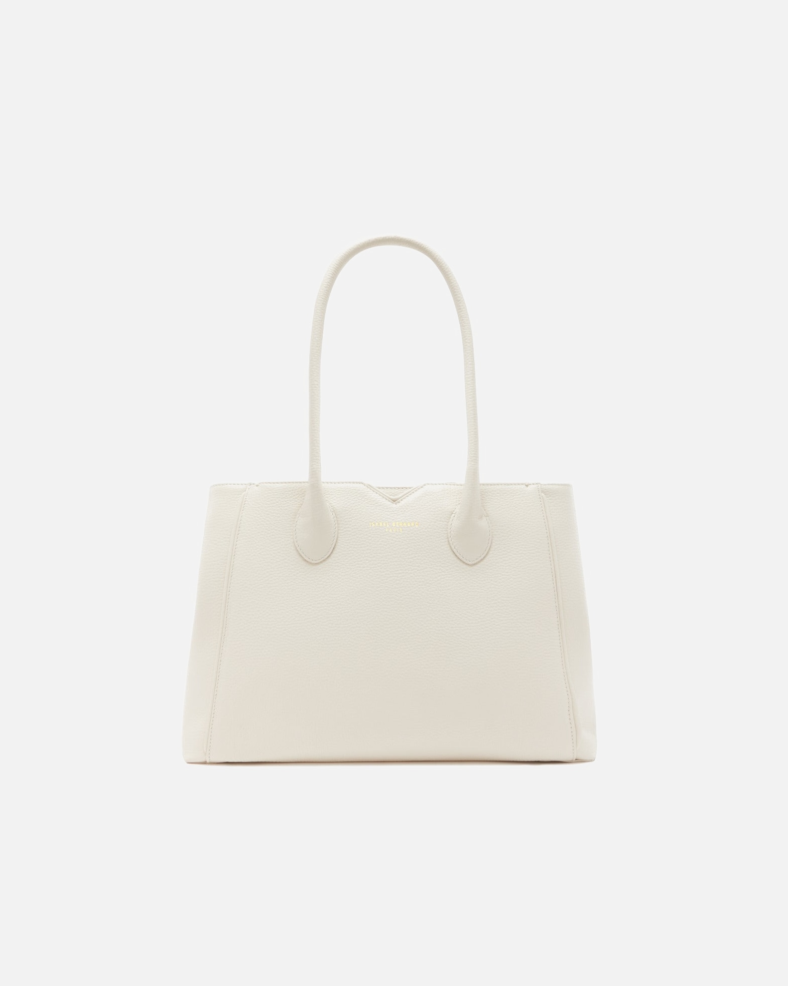 Tasche für Weiblich Isabel Bernard Isabel Bernard Honoré Cloe Creme Kalbsleder Handtasche IB25077 Creme