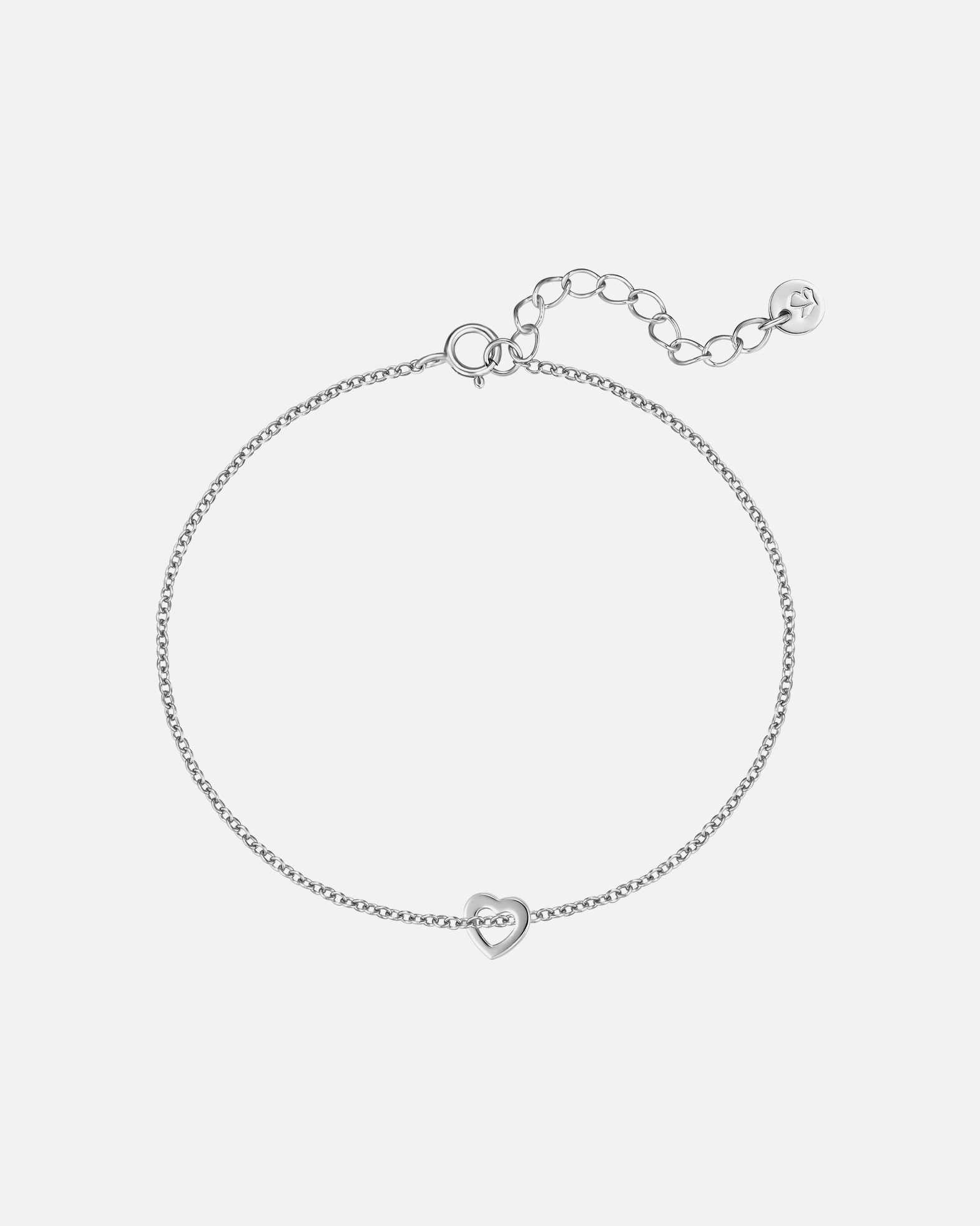 Armband für Weiblich Glanzstücke München Armband Herz aus Sterling Silber in silber 17,0 cm Basislänge + 3,0 cm Verlängerung