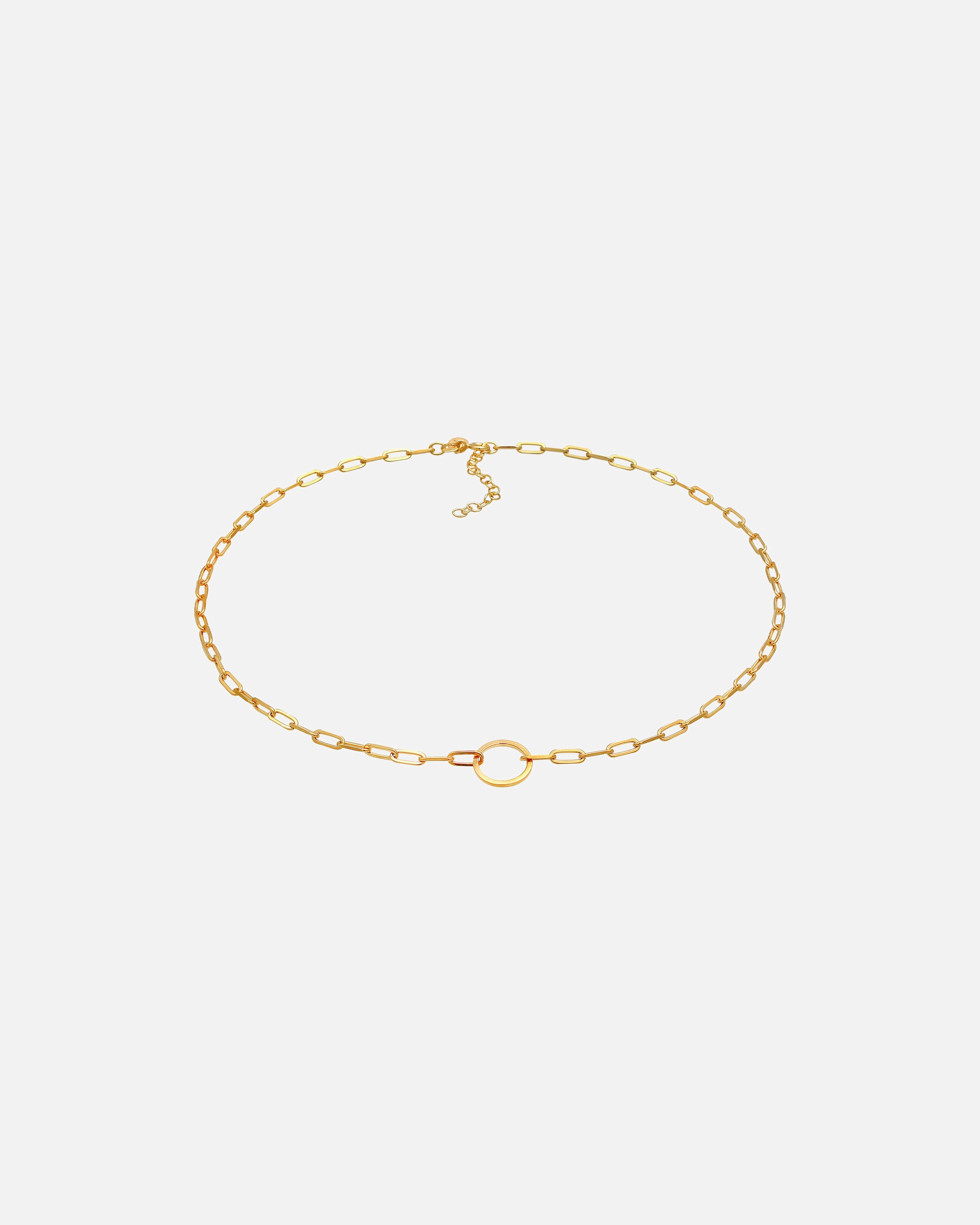 Halskette für Weiblich Elli PREMIUM Gliederkette länglich Kreis Trend Geo 925 Silber 1 Stück