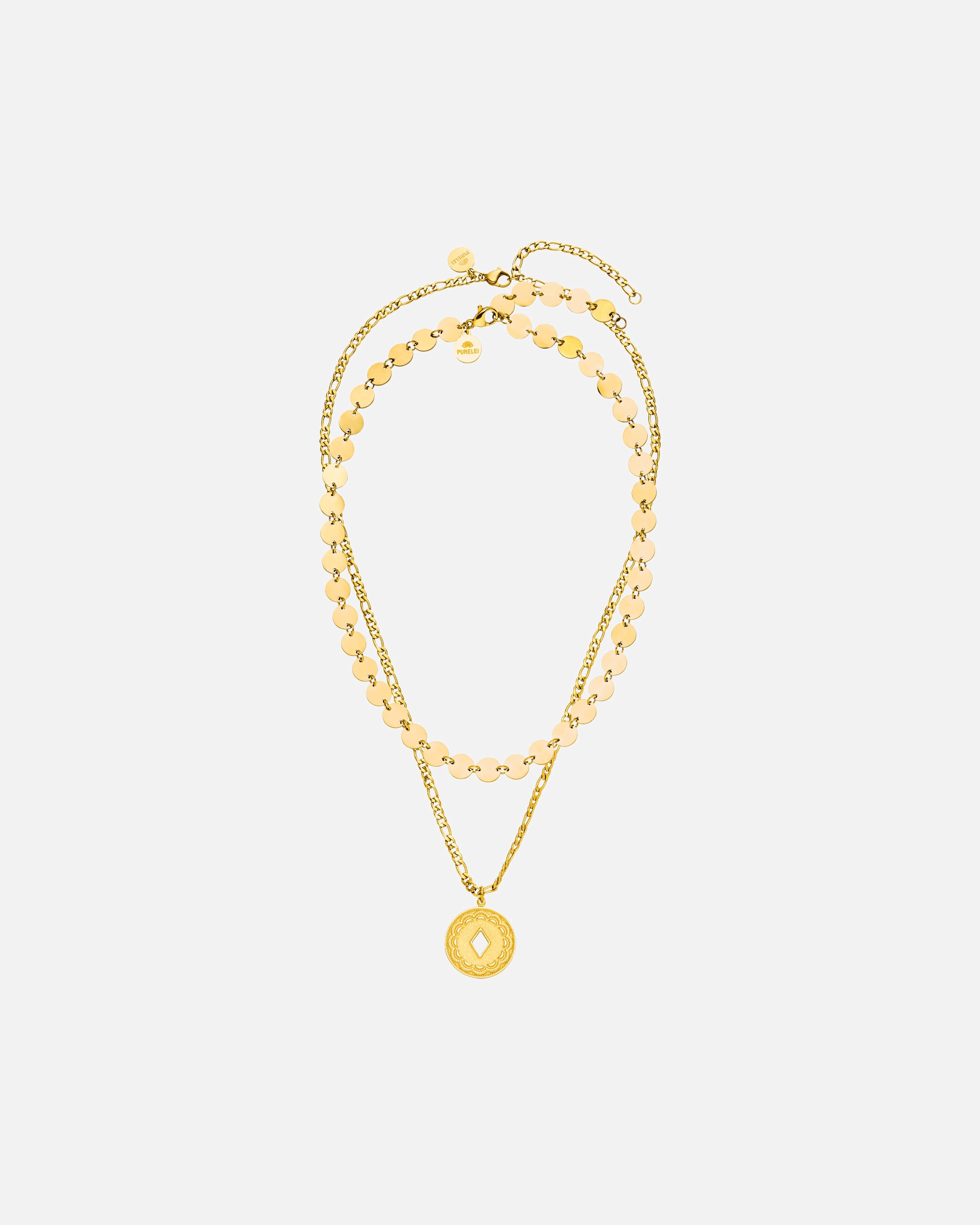 Schmuckset für Unisex Purelei Waikiki Halsketten-Set 100% Edelstahl Gold