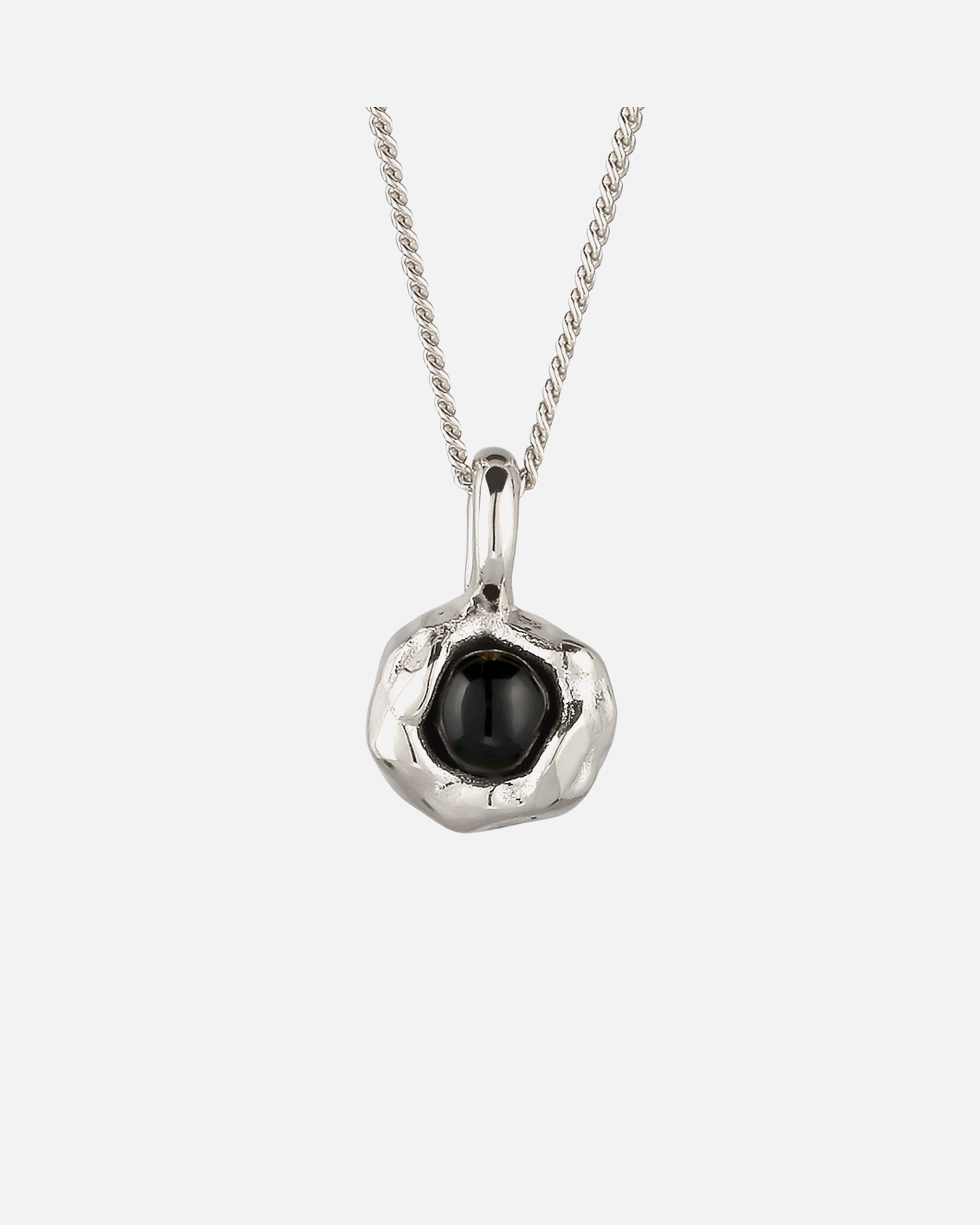 Halskette für Weiblich Elli Onyx Melted Schwarz 925 Sterling Silber silberfarben
