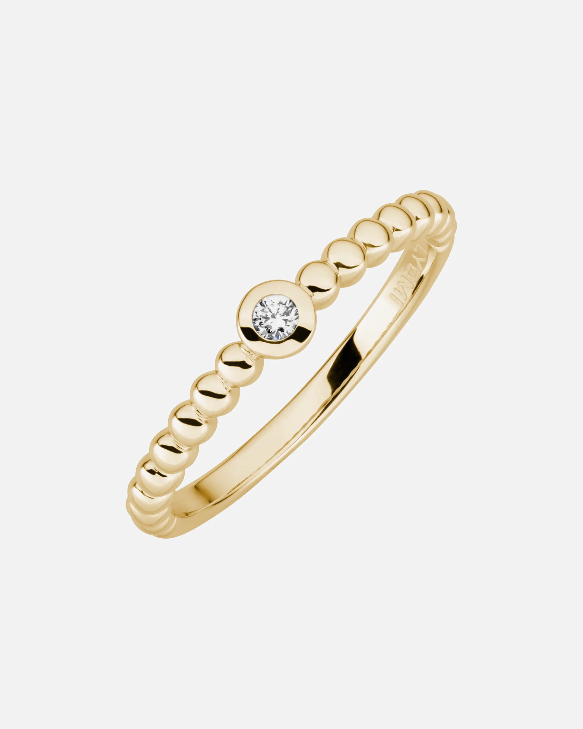 Ring für Weiblich Lyomi Default Brand Line Ring 585/- Gold Diamant Lab Grown weiß 0,04ct. 060 (19,1)