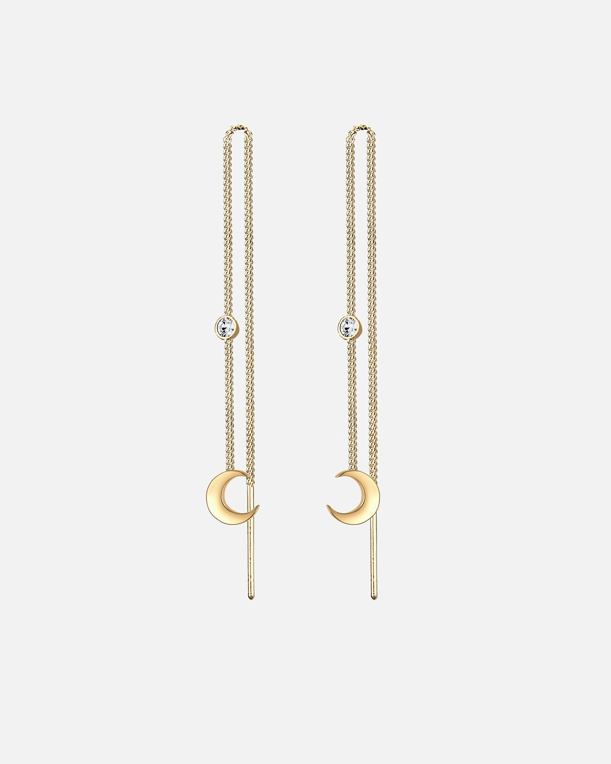 Ohrringe für Weiblich Elli Halbmond Sichel 925 Silber, mit Kristallen von Swarovski® 1 Stück