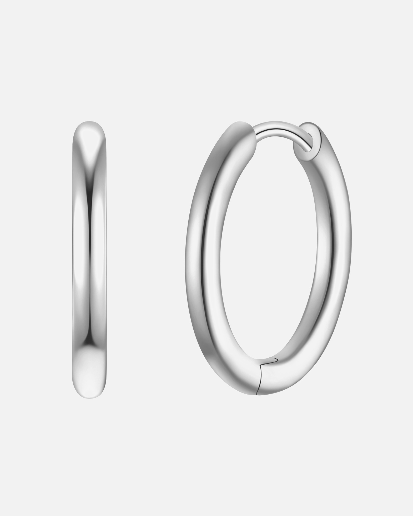 Creolen für Weiblich Glanzstücke München Creolen aus Sterling Silber in silber 17,7 mm