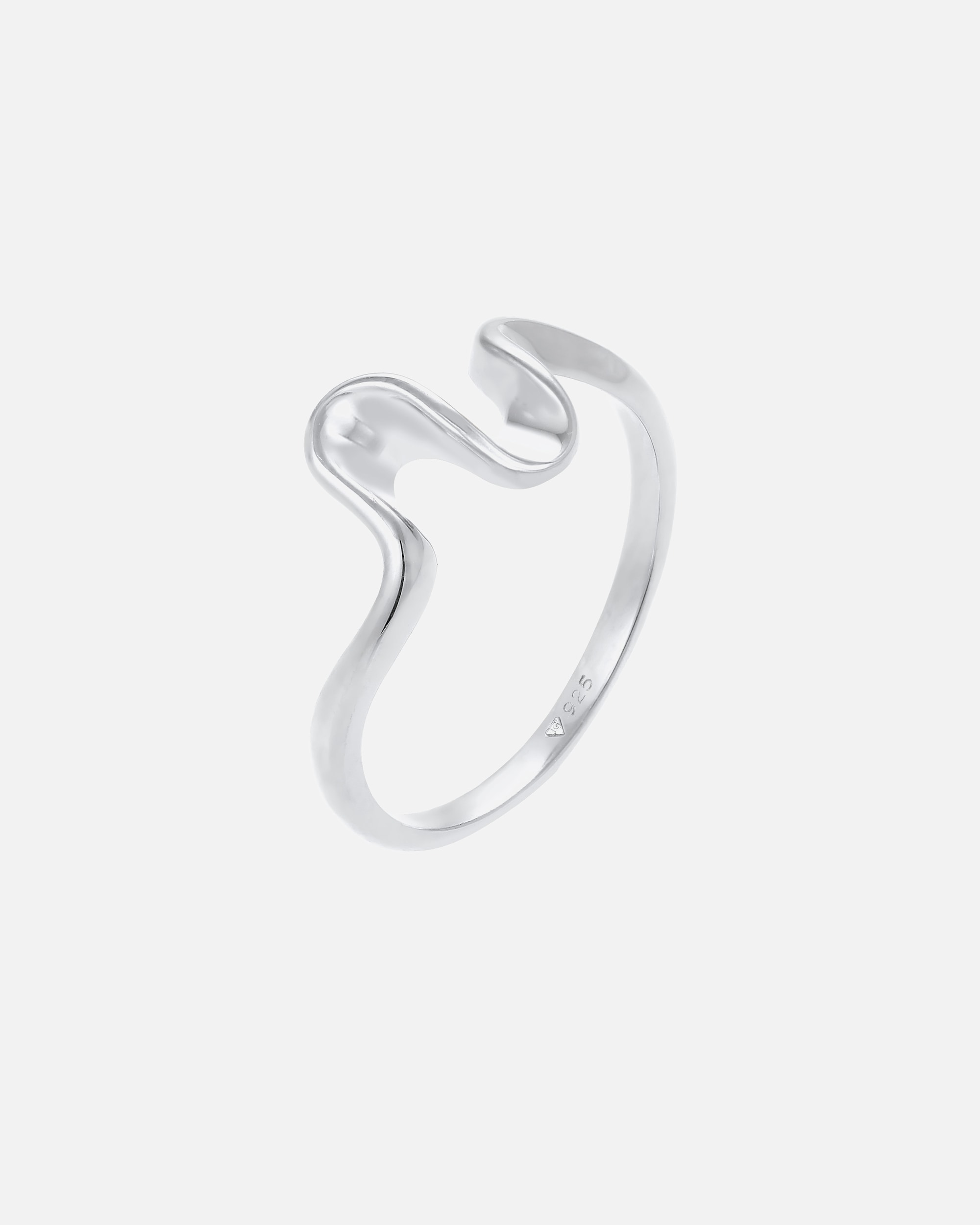 Ring für Weiblich Elli Wellen Wave Strand Maritim 925 Sterling Silber 54