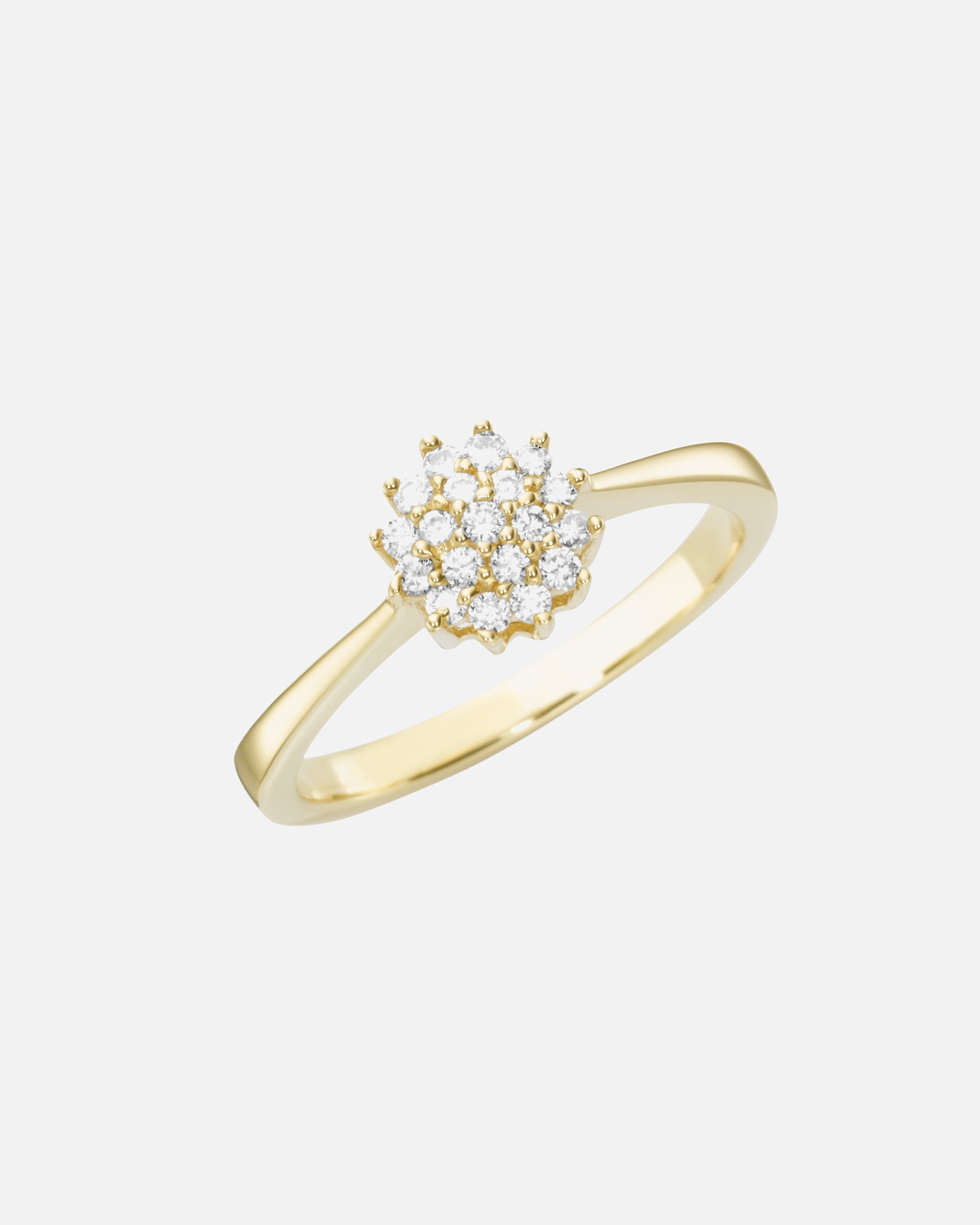 Ring für Weiblich Luigi Merano Ring Blüte mit Brillanten, Gold 585 56