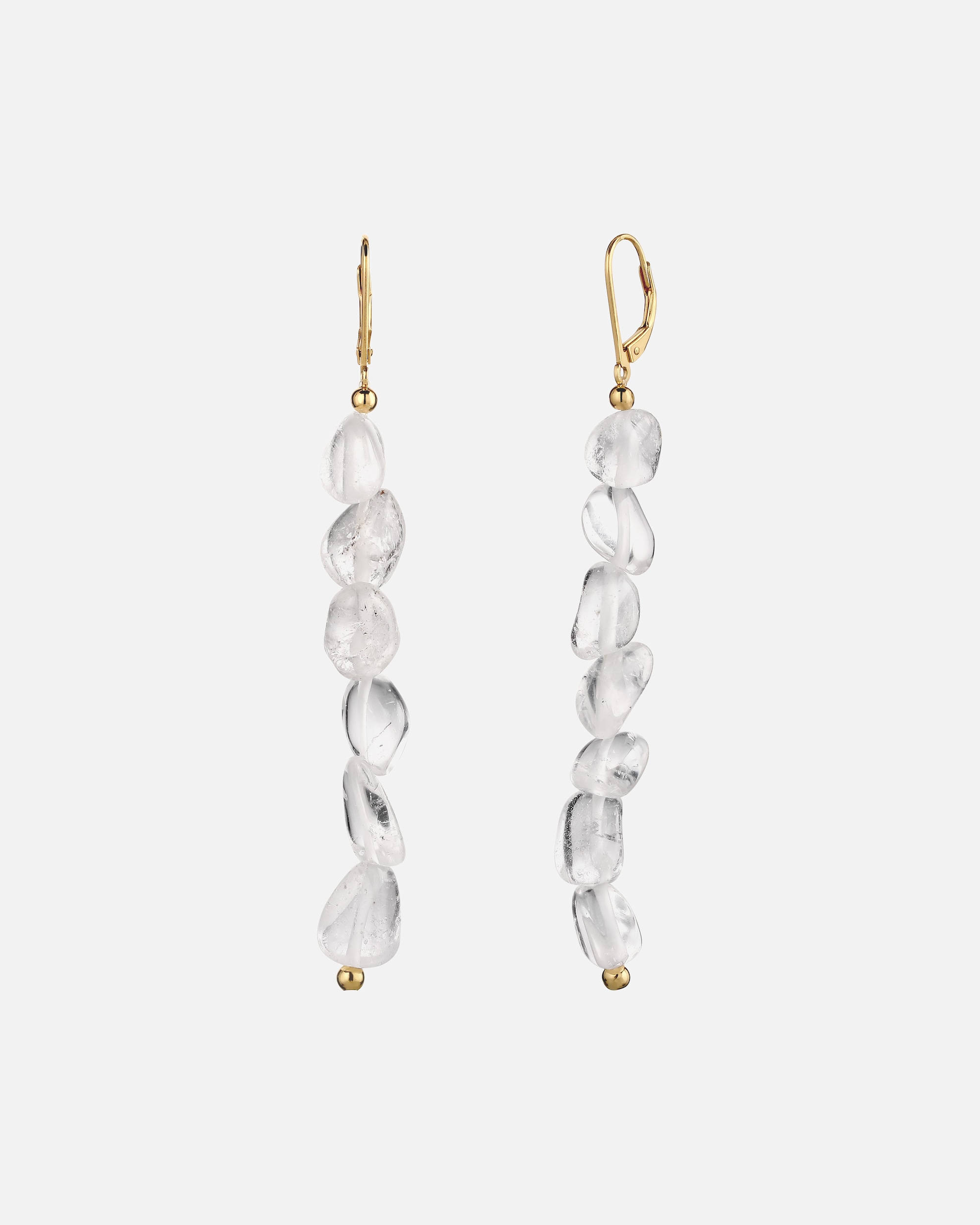 Ohrringe für Weiblich Elli Ohrhänger Rock Crystal Transparent 925 Sterling Silber goldfarben