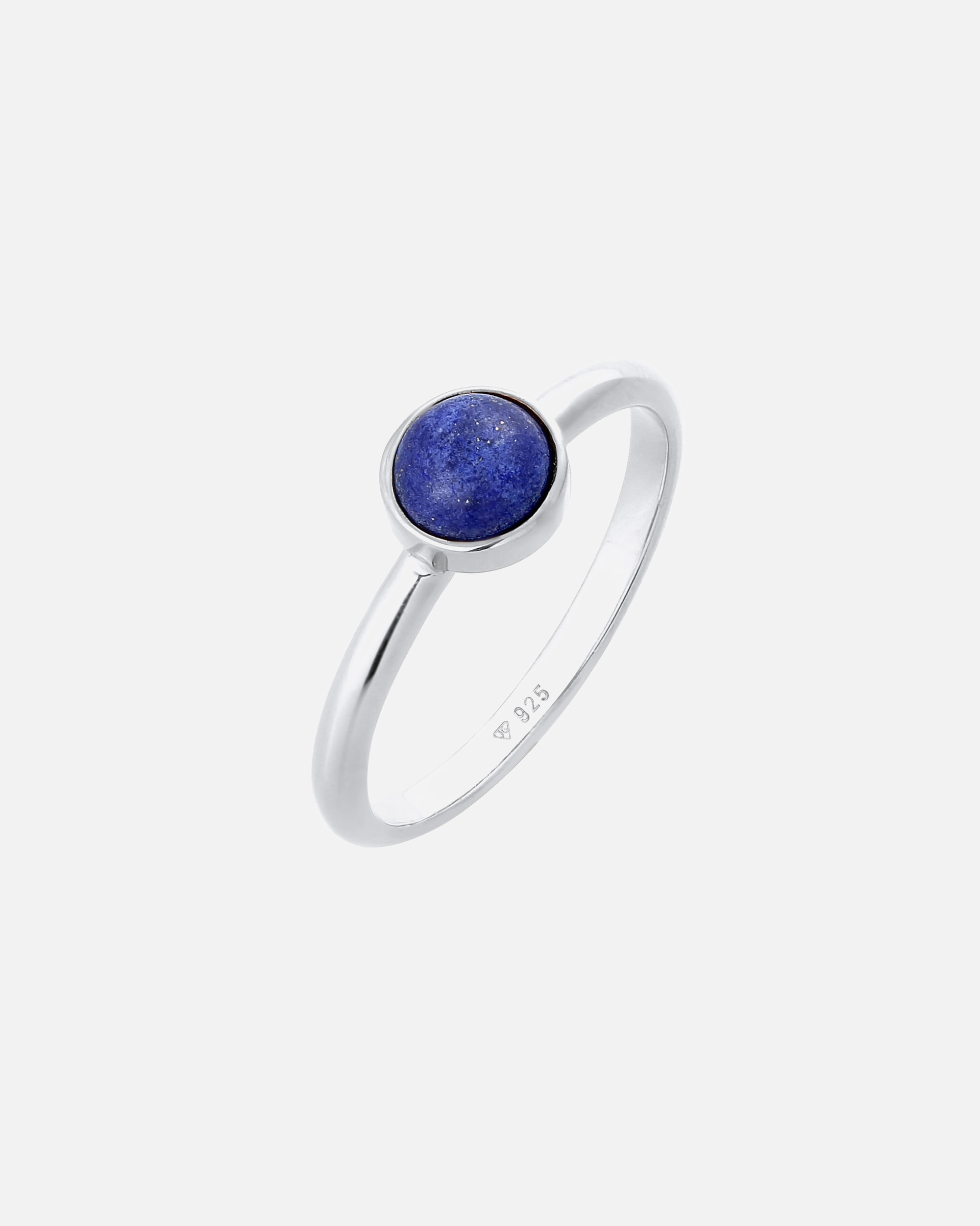 Ring für Weiblich Elli PREMIUM Lapis Lazuli Edelstein Solitär 925 Silber 56