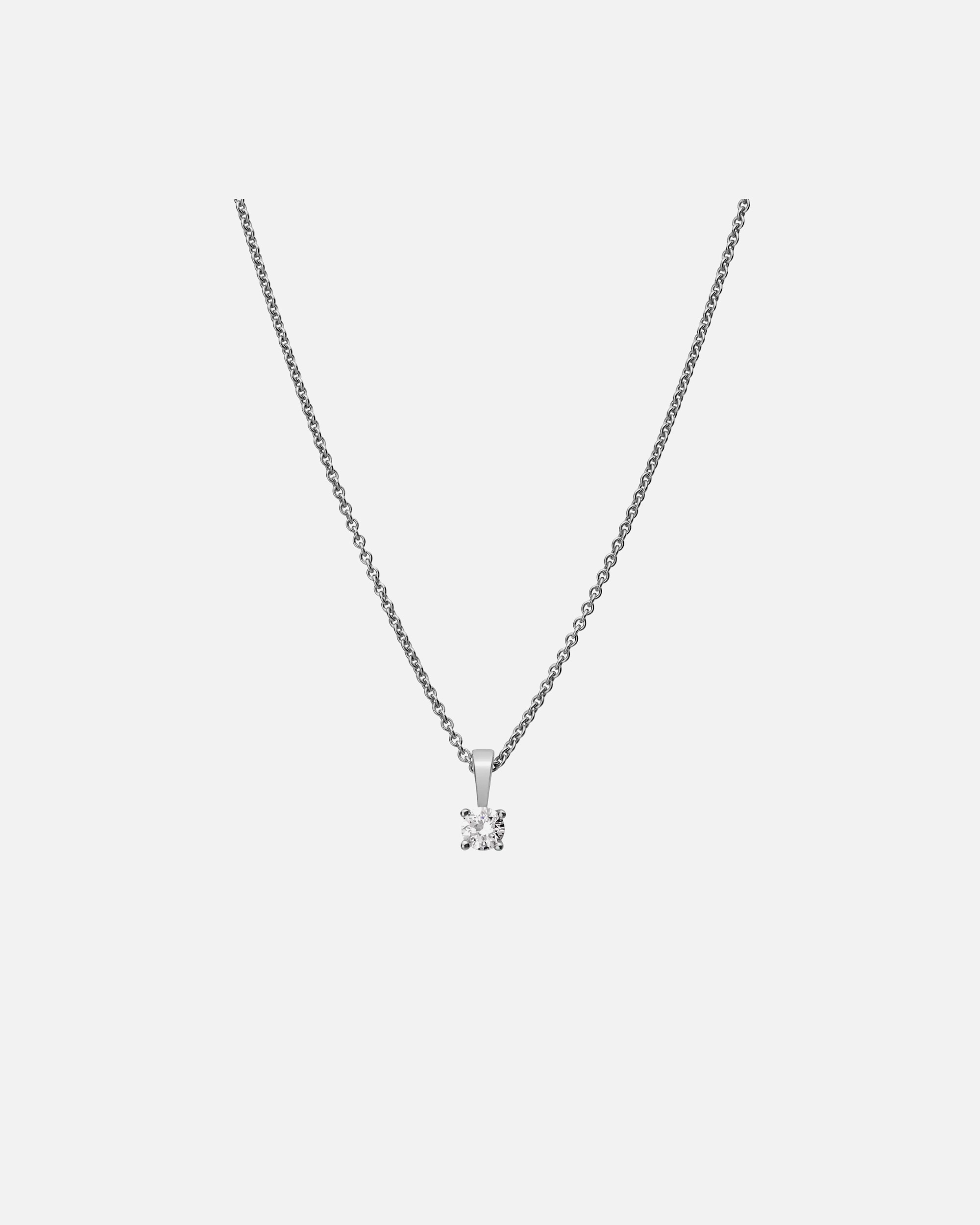 Halskette für Weiblich Lyomi Default Brand Line Anhänger mit Kette 585/- Gold Diamant Lab Grown weiß 0,20ct. weiß