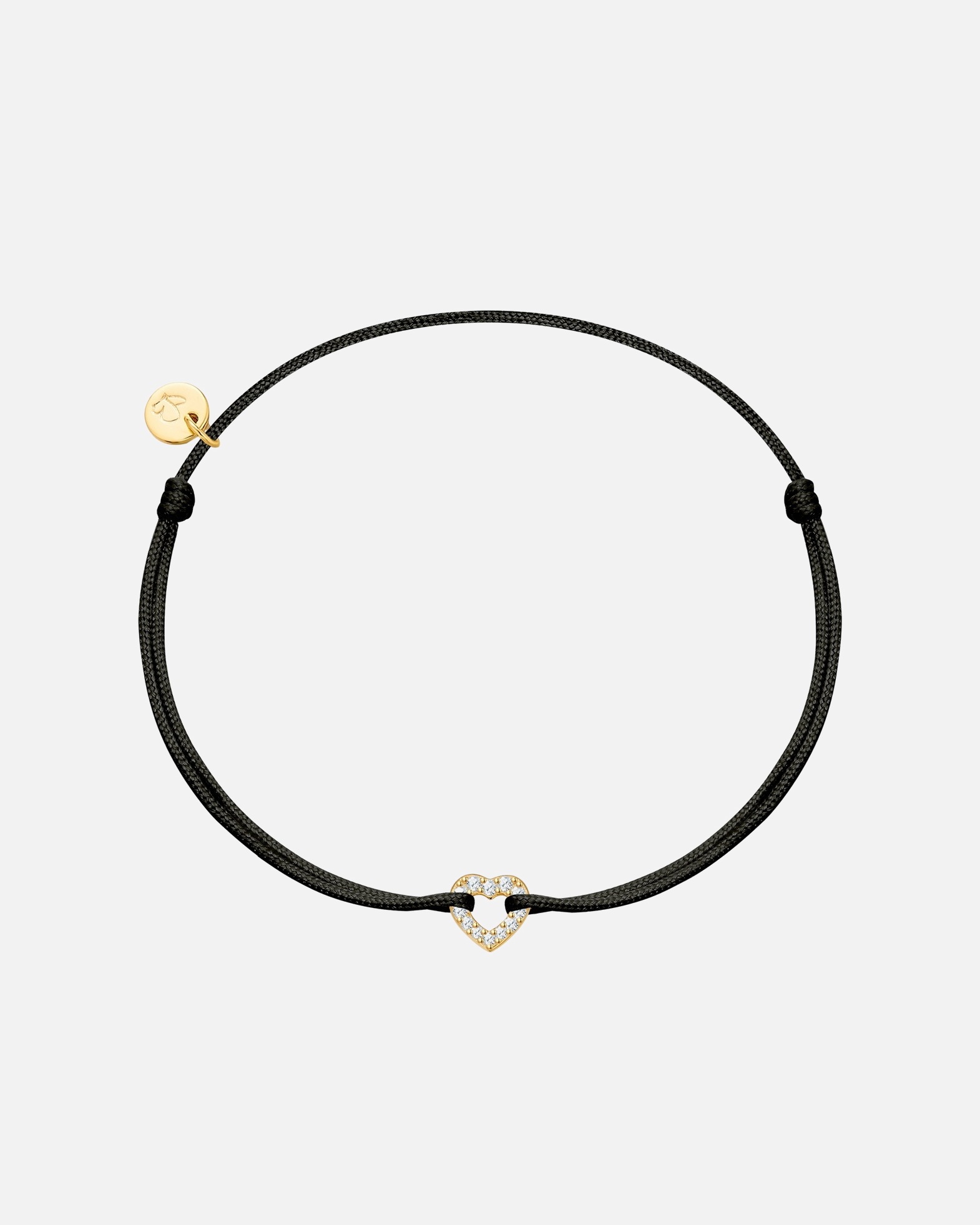 Armband für Weiblich Armband Herz aus Sterling Silber in gelbgold mit Zirkonia 15,0 - 22,0 cm, flexibel einstellbar