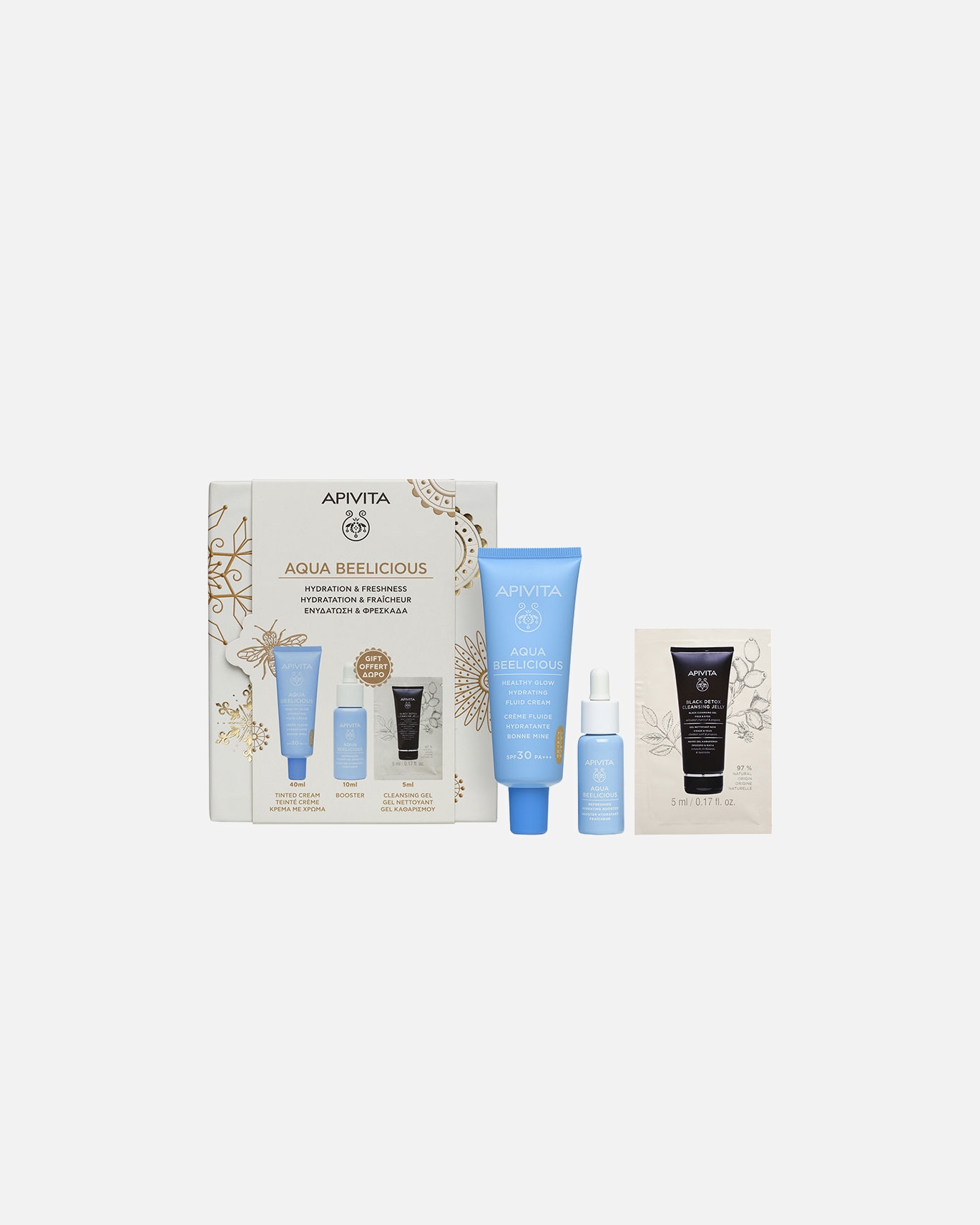 für Unisex Apivita FLÜSSIGE CREME MIT FARBE SPF30+ AQUA BEELICIOUS CASE 1 Stück