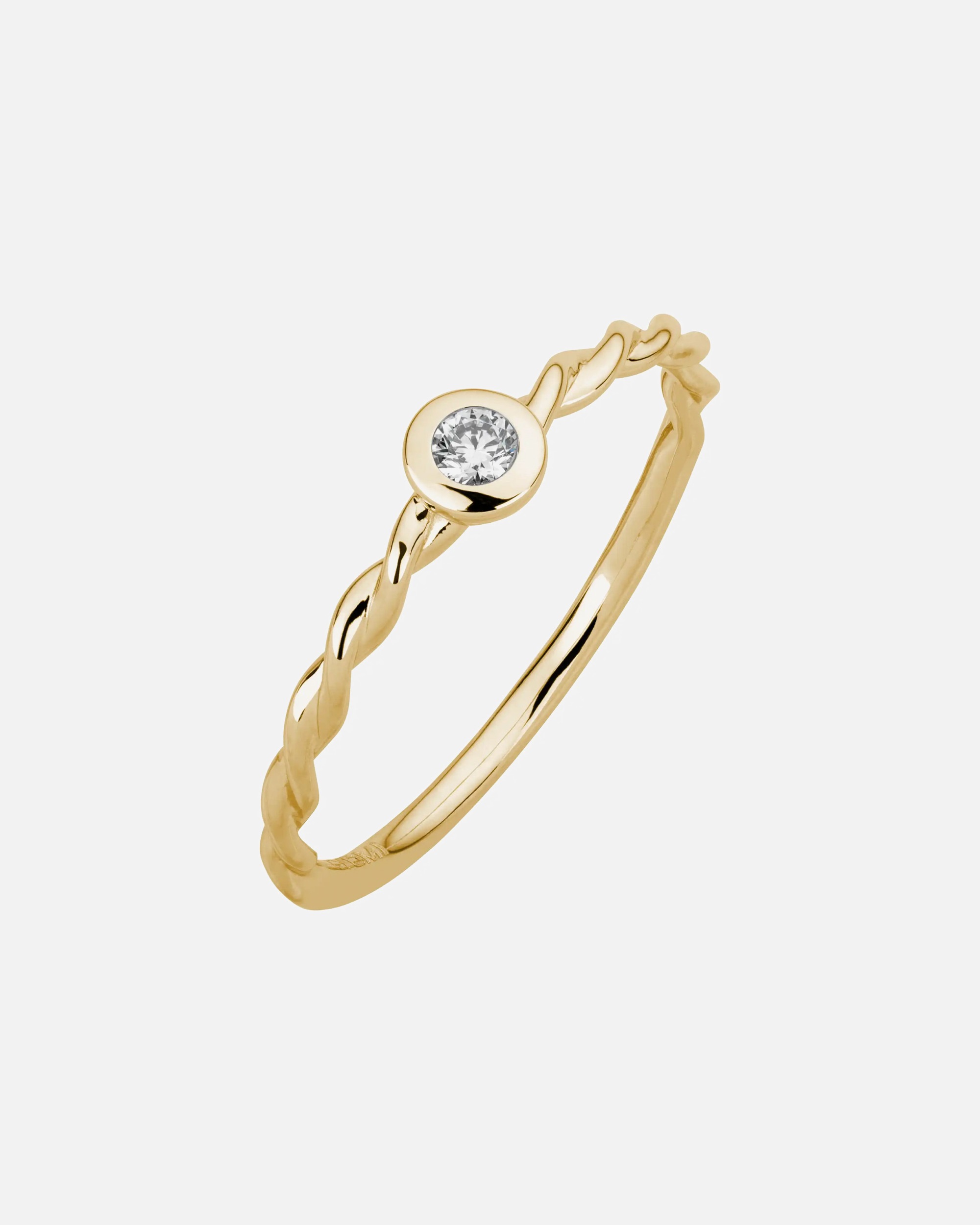 Ring für Weiblich Lyomi Default Brand Line Ring 585/- Gold Diamant Lab Grown weiß 0,06ct. 050 (15,9)