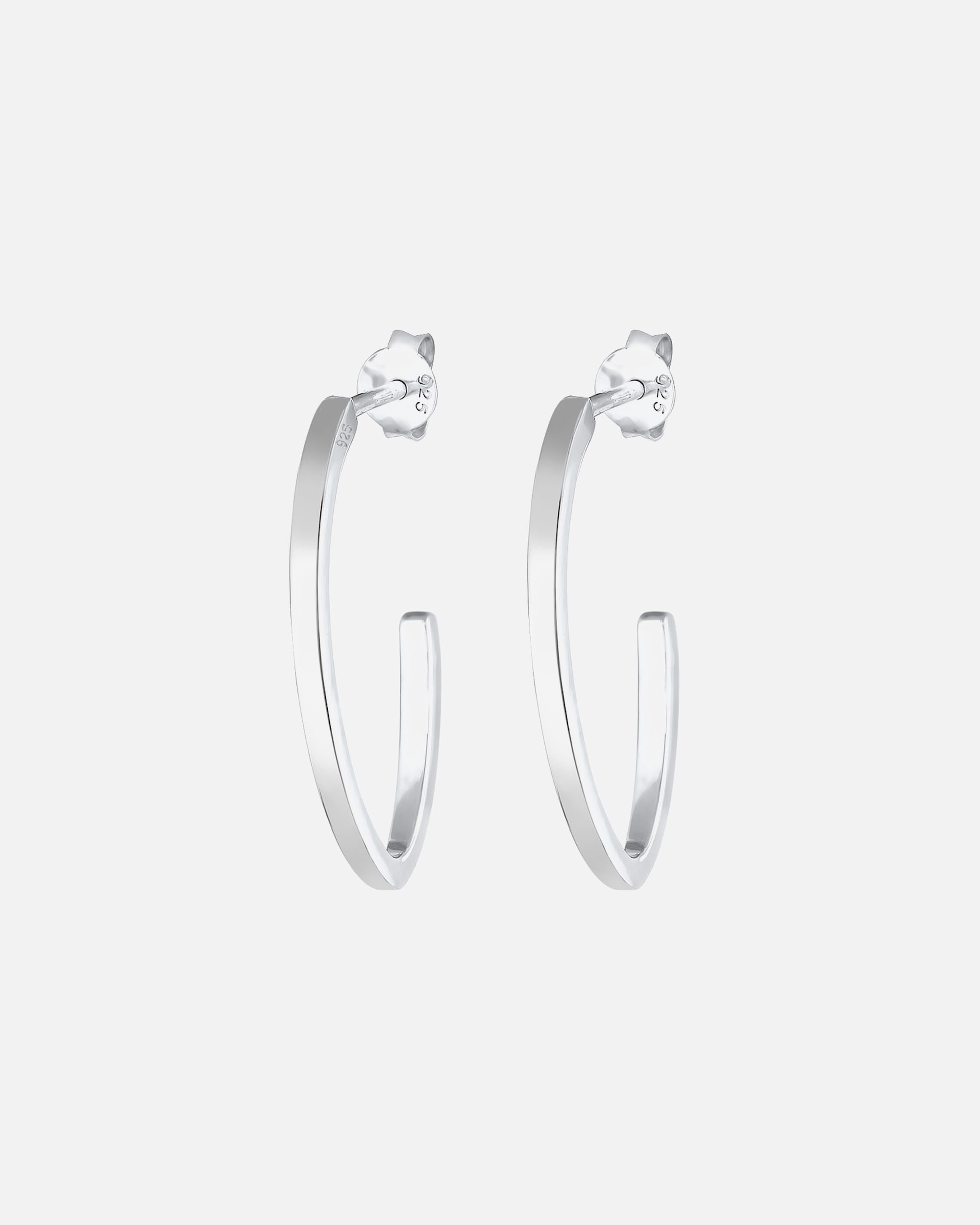 Ohrringe für Weiblich Elli Creole Oval Geo Basic Trend Blogger 925 Silber 1 Stück