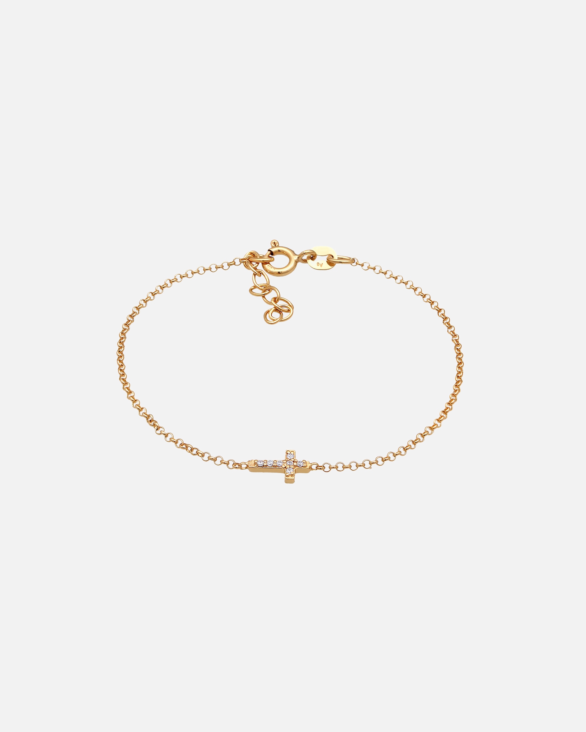 Armband für Weiblich Elli Mädchen Kreuz Zirkonia Religion 925 Silber 1 Stück
