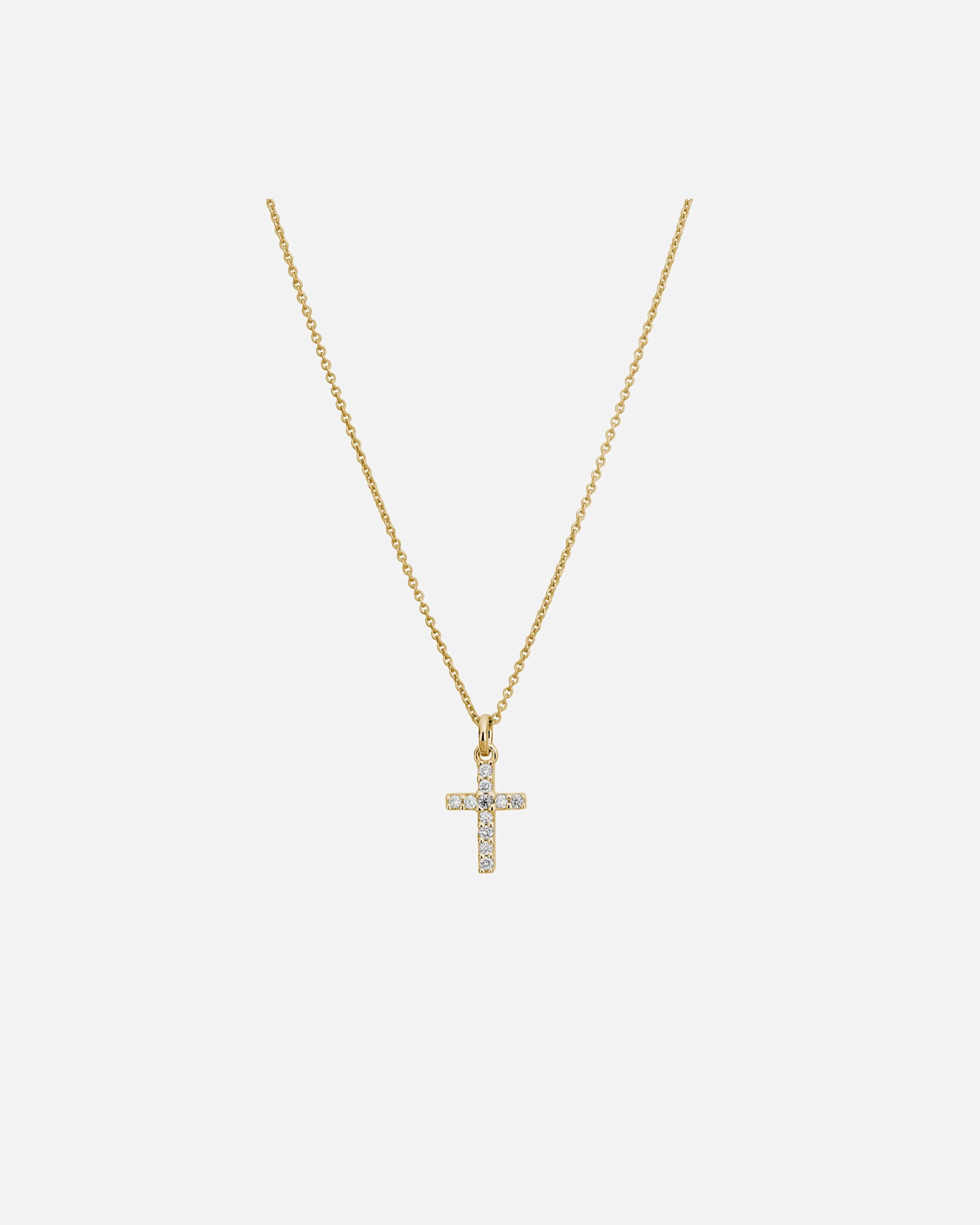 Halskette für Weiblich Lyomi Default Brand Line Anhänger mit Kette 585/- Gold Diamant Lab Grown weiß 0,14ct. gelb vergoldet